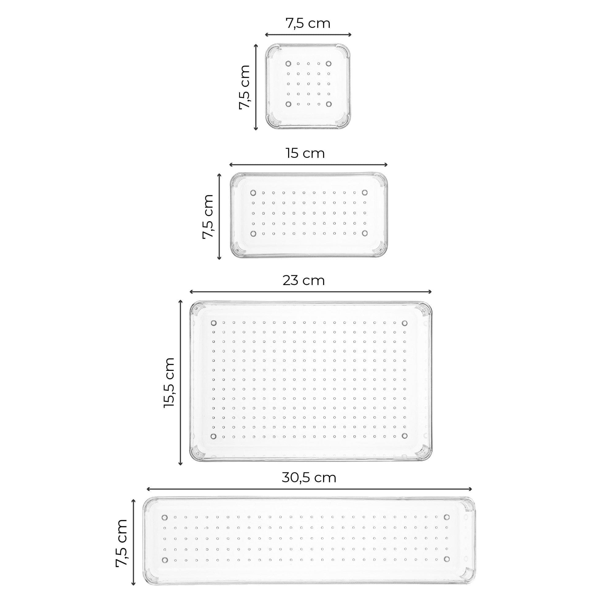 Set 12 organizatoare 992FRM1214, transparent, plastic