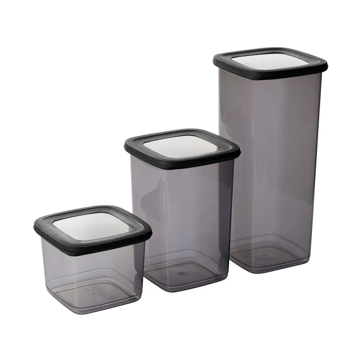 Set 15 cutii depozitare BNMPOLYAS15-51217SRG, gri antracit, plastic