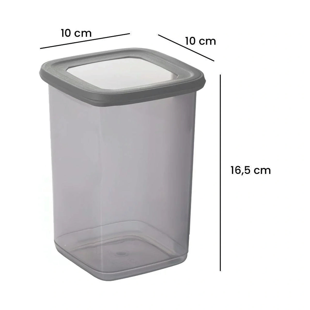Set 15 cutii depozitare BNMPOLYAS15-51217SRG, gri antracit, plastic
