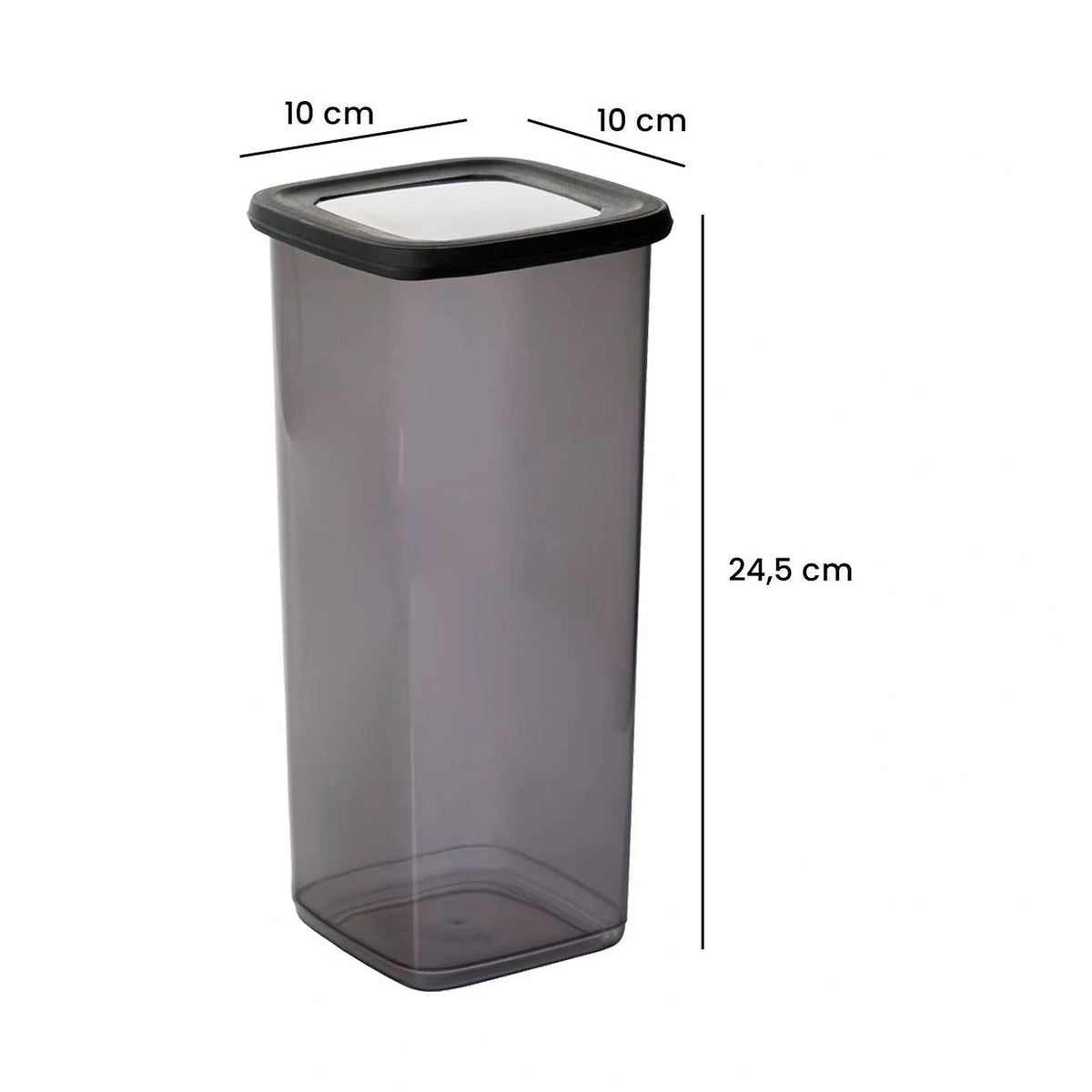 Set 18 cutii depozitare BNMPOLYAS18-51217SRG, gri antracit, plastic