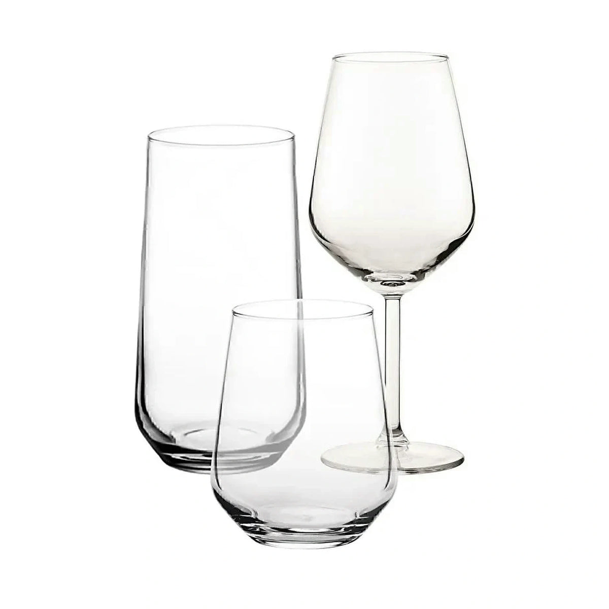 Set 18 pahare ALLEGRA, transparent, sticlă