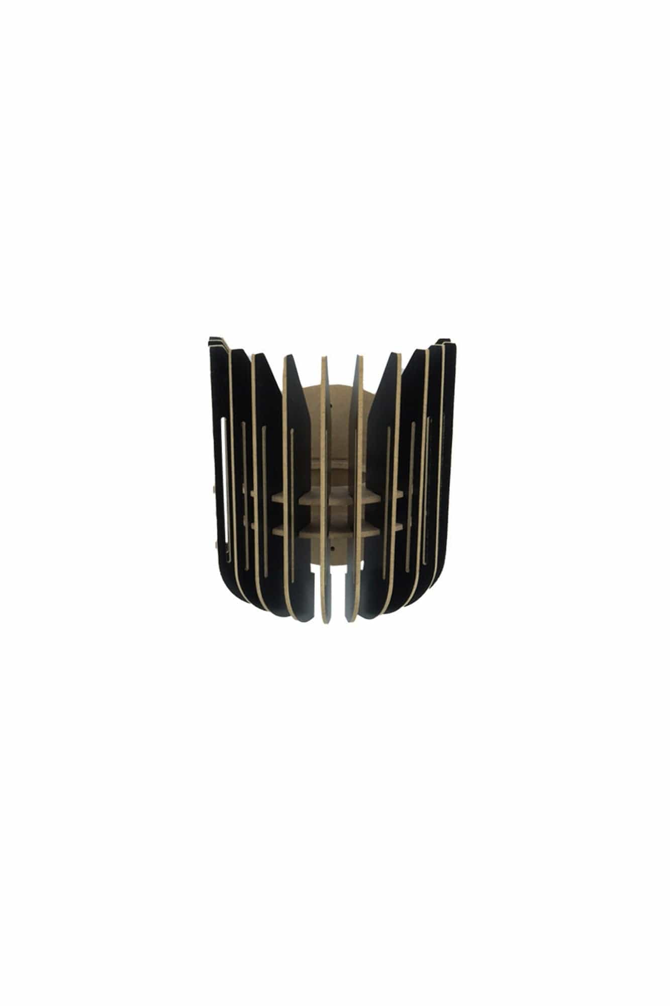 Set 2 aplice 210-LS2, negru, 19x16x20 cm