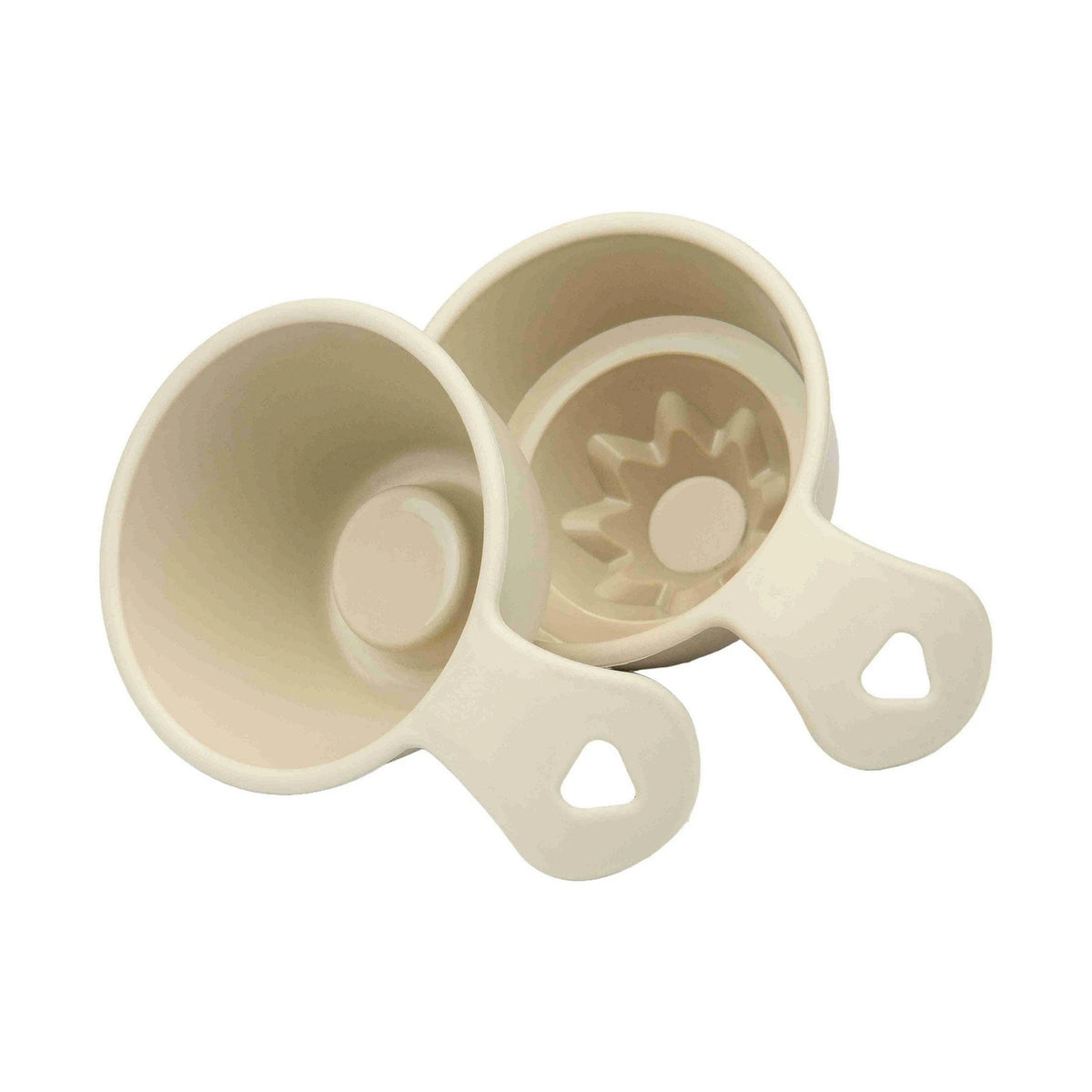 Set 2 boluri SC-272, crem, plastic, 9x15x10 cm