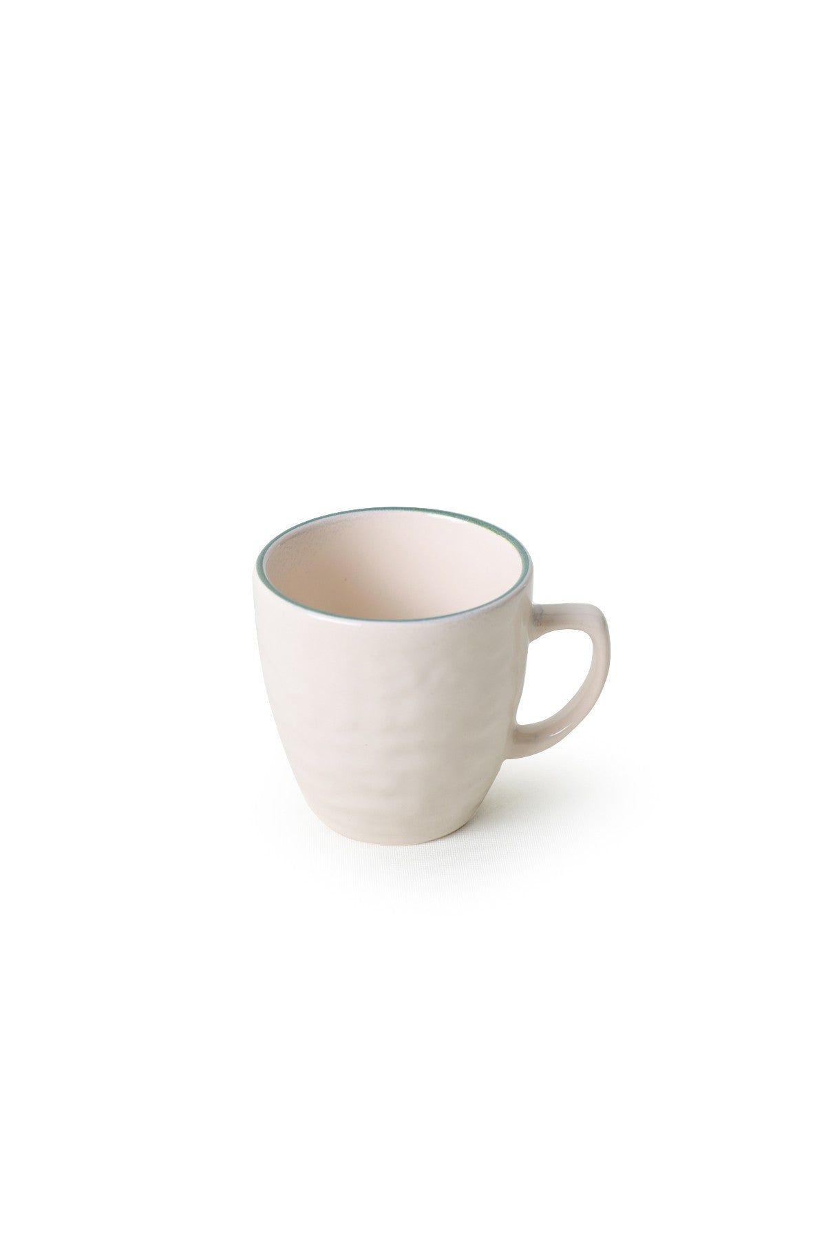 Set 2 cesti cu 2 farfurii 275KRM2236, alb/verde, ceramica, 100 ml