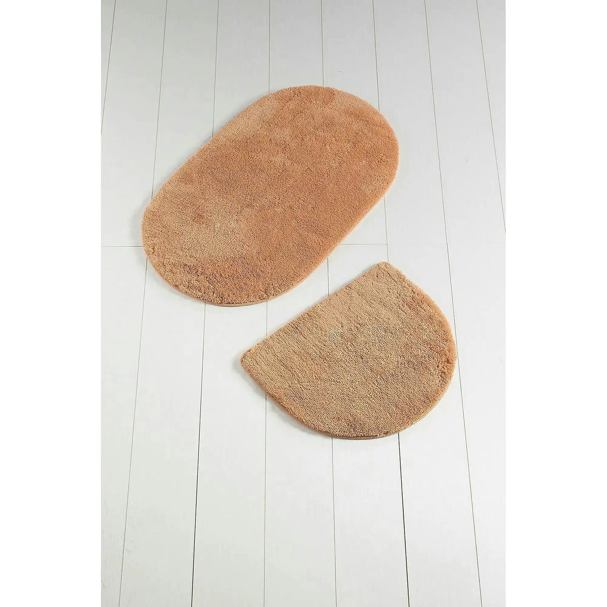 Set 2 covorase baie 359CHL2197, forma ovala, acril, portocaliu