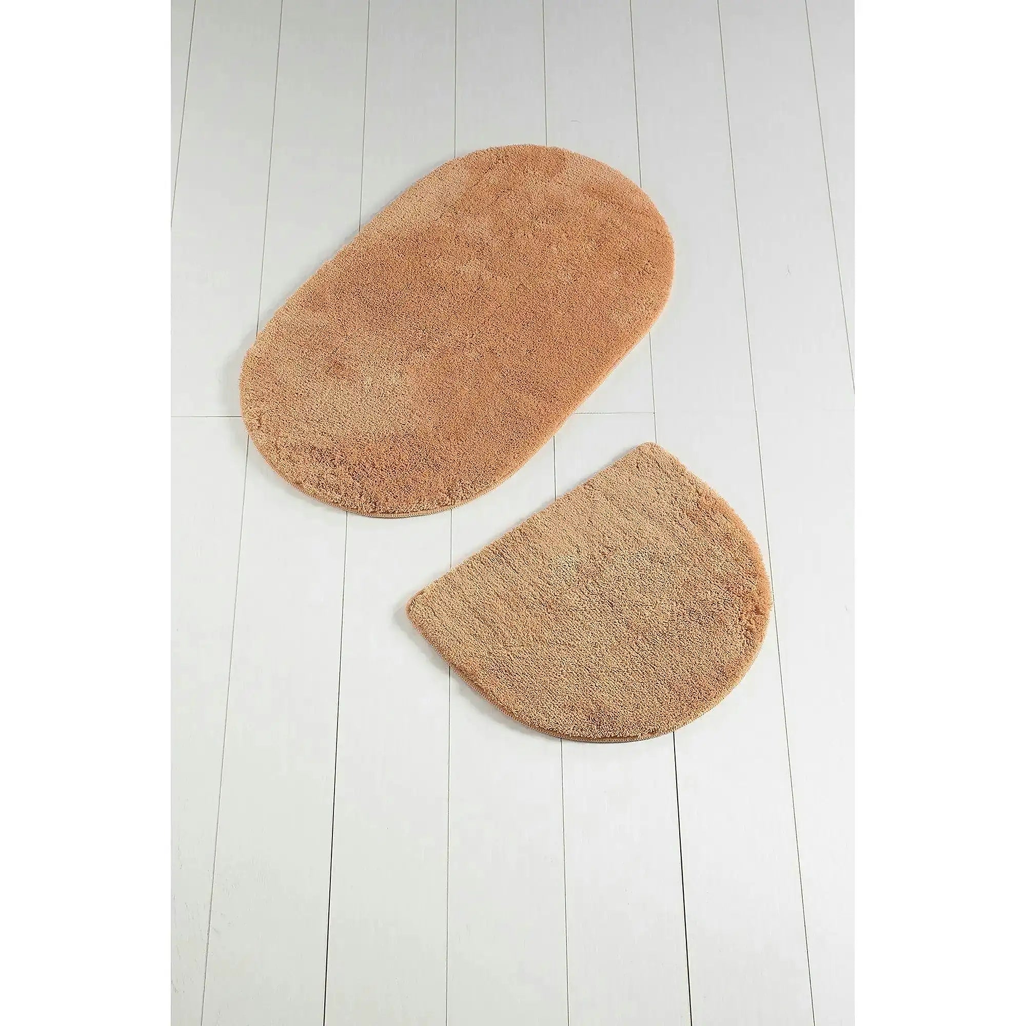Set 2 covorase baie 359CHL2197, forma ovala, acril, portocaliu