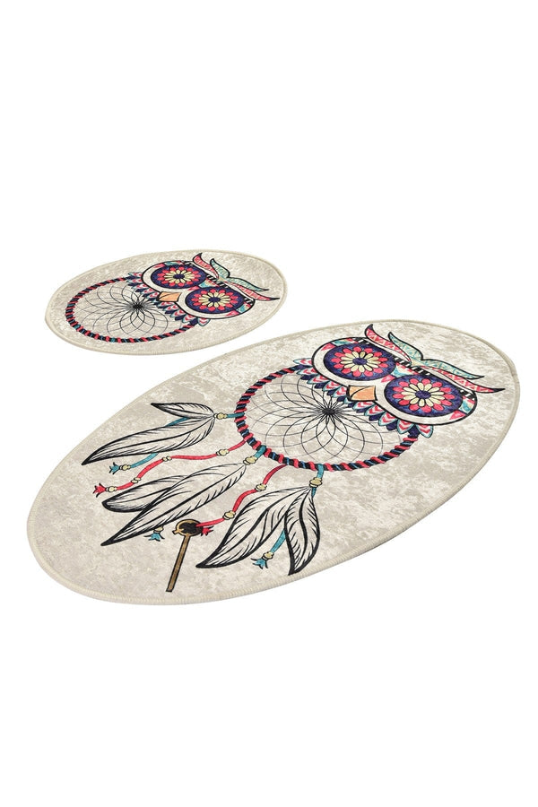 Set 2 covorase baie DREAM, forma ovala, poliester, multicolor