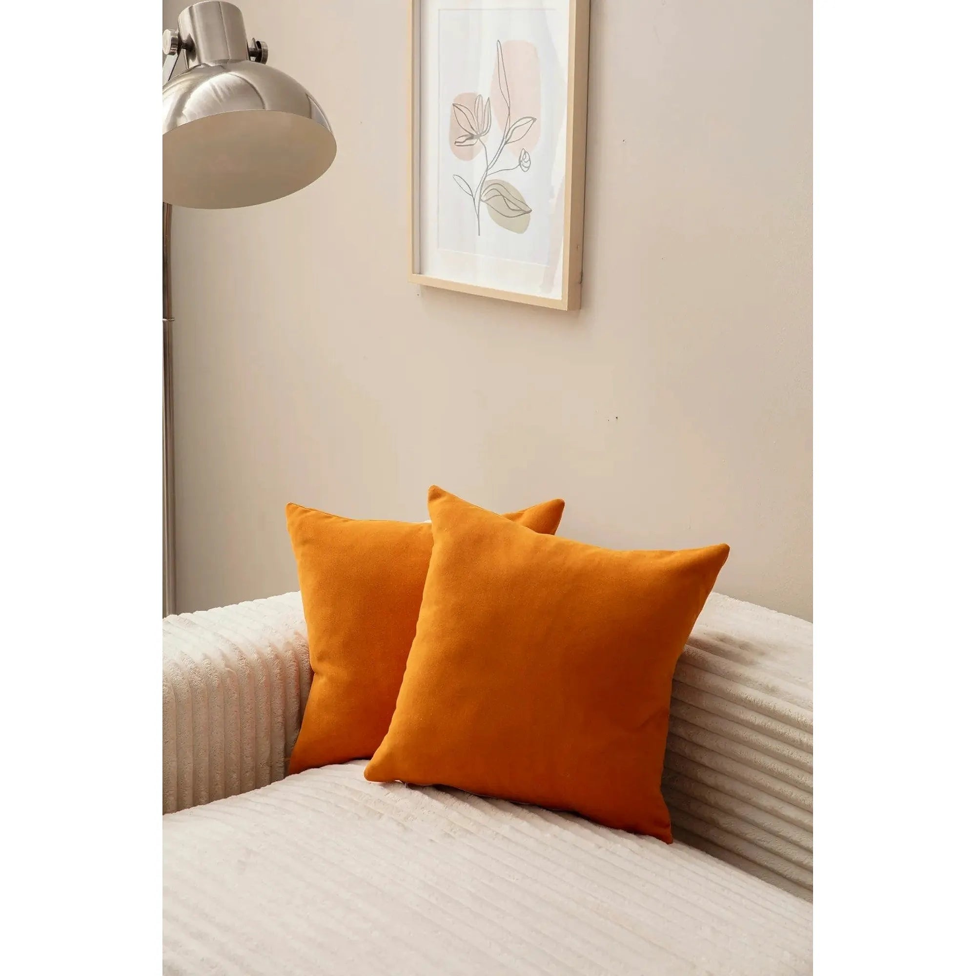 Set 2 huse de perna 881PCR1303, portocaliu, poliester, 43x43 cm
