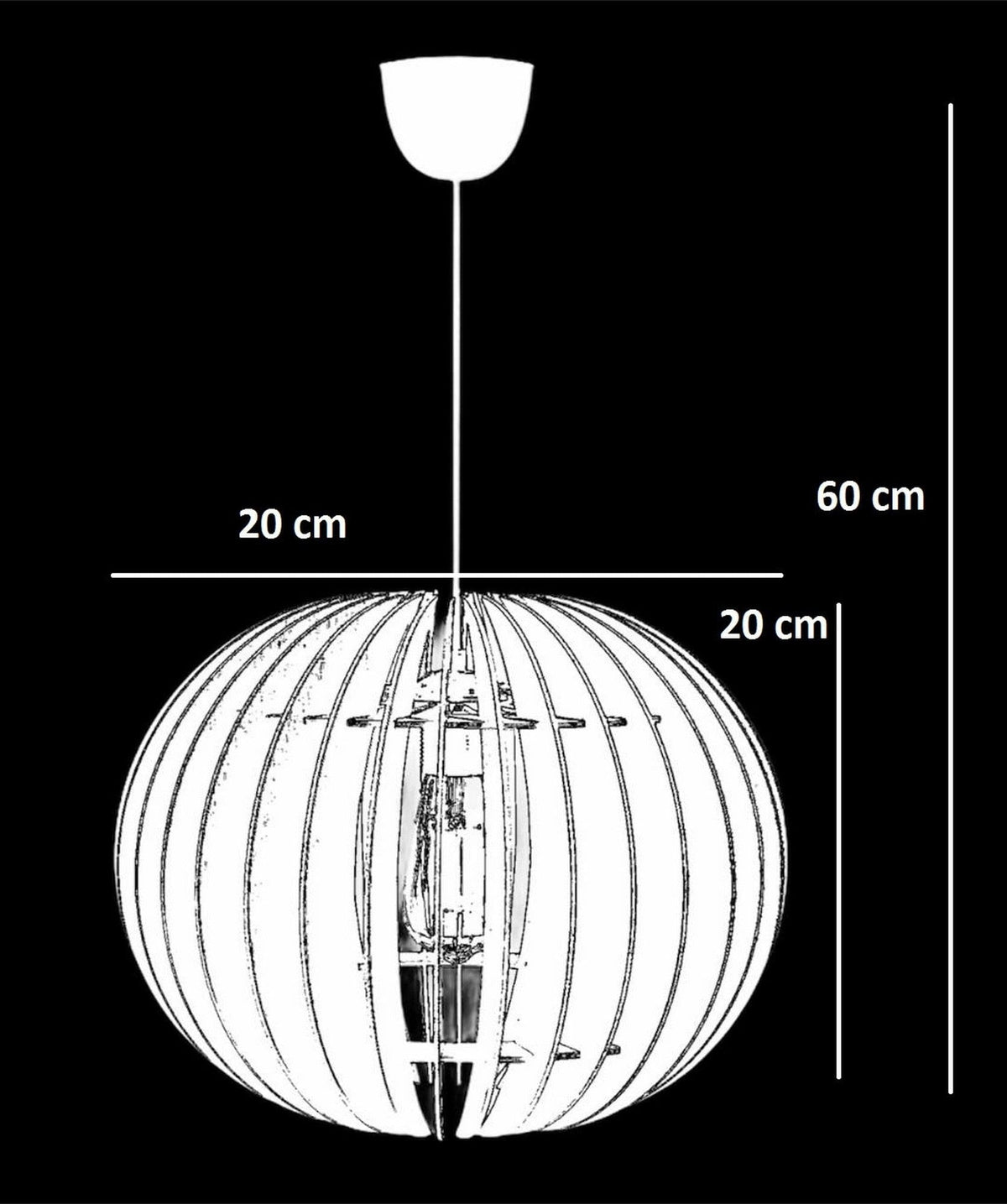 Set 2 lustre 390FLH1511, nuc, 20x60 cm