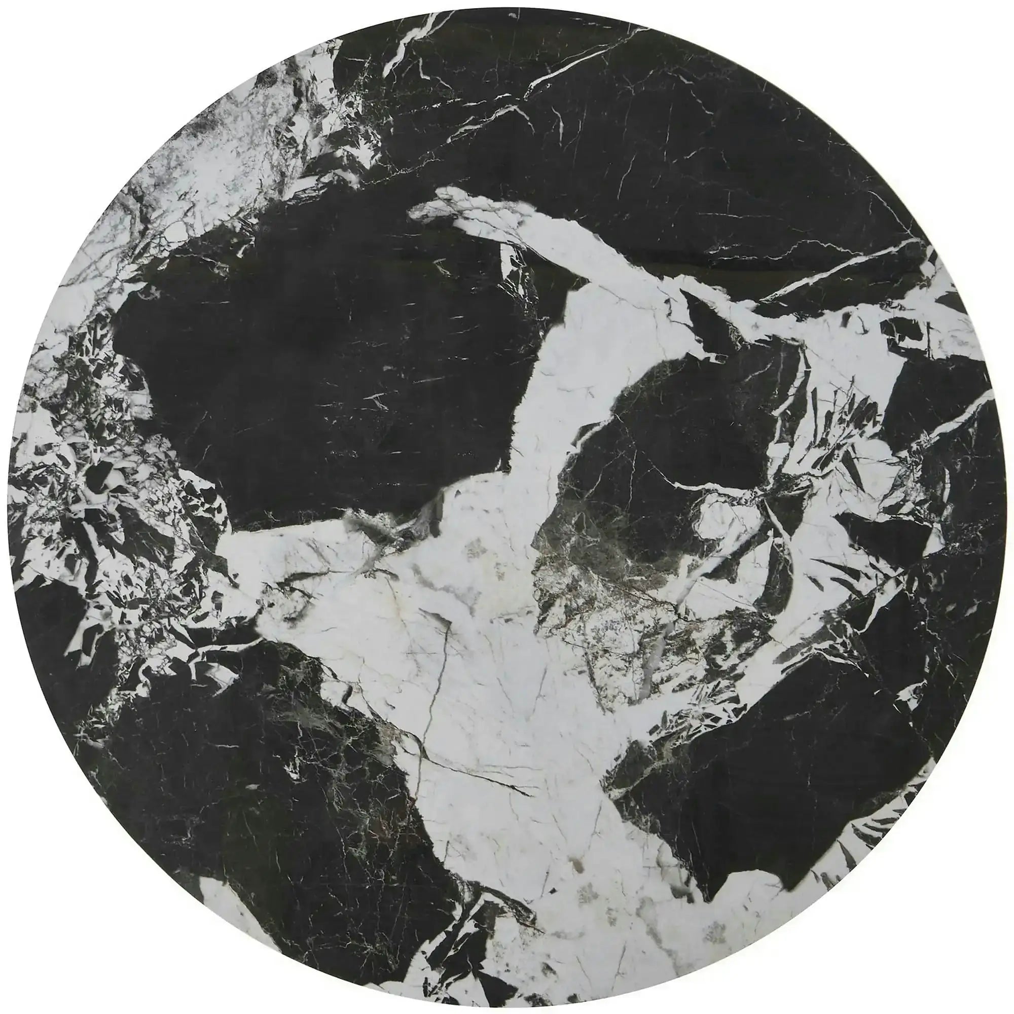 Set 2 masute ALEXANDRA, negru, ceramica/metal, 70x47/50x41 cm
