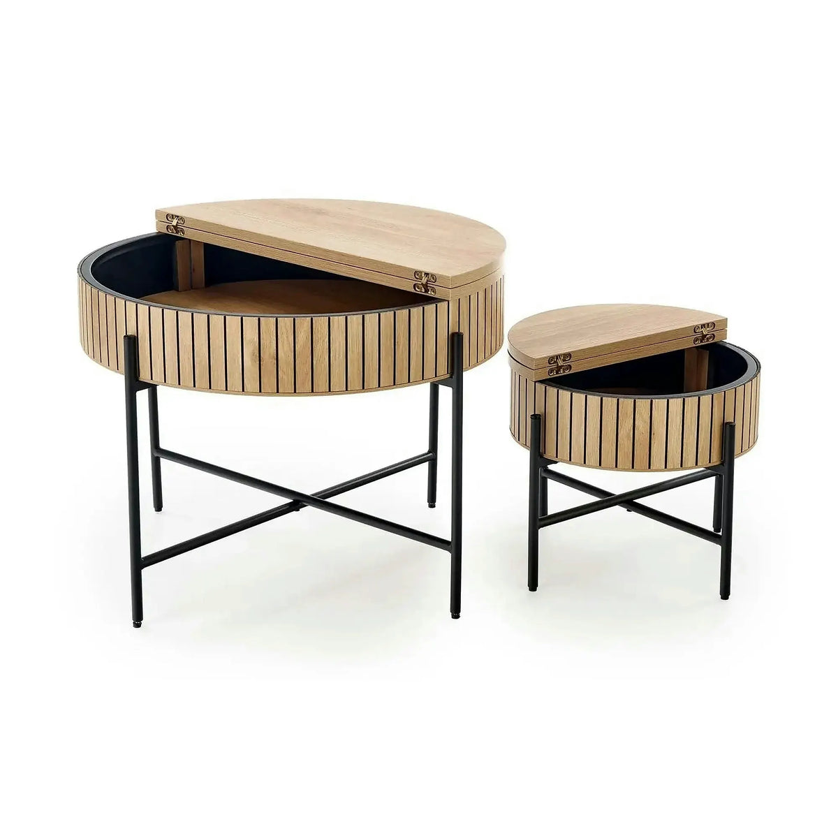 Set 2 masute cafea DANTE, stejar/negru