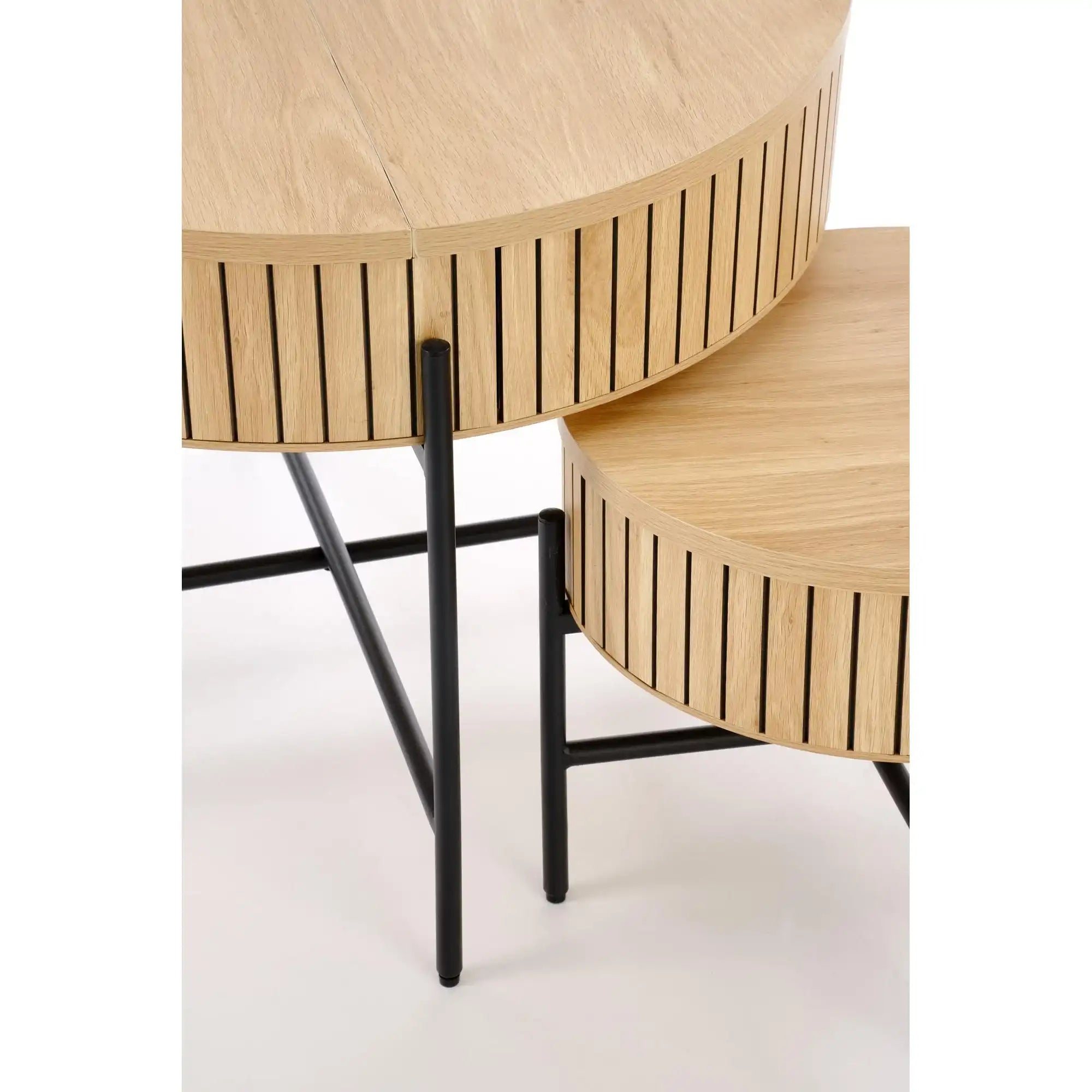 Set 2 masute cafea DANTE, stejar/negru