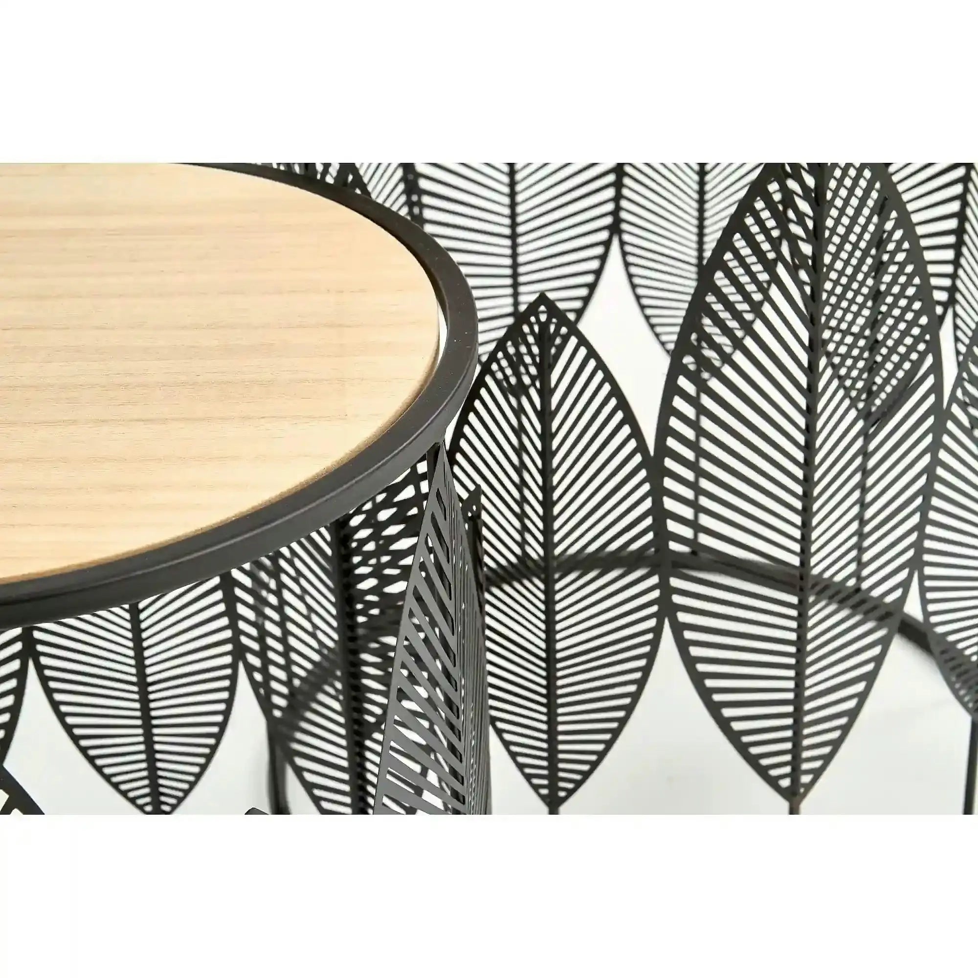 Set 2 masute cafea FOLLA, stejar/negru