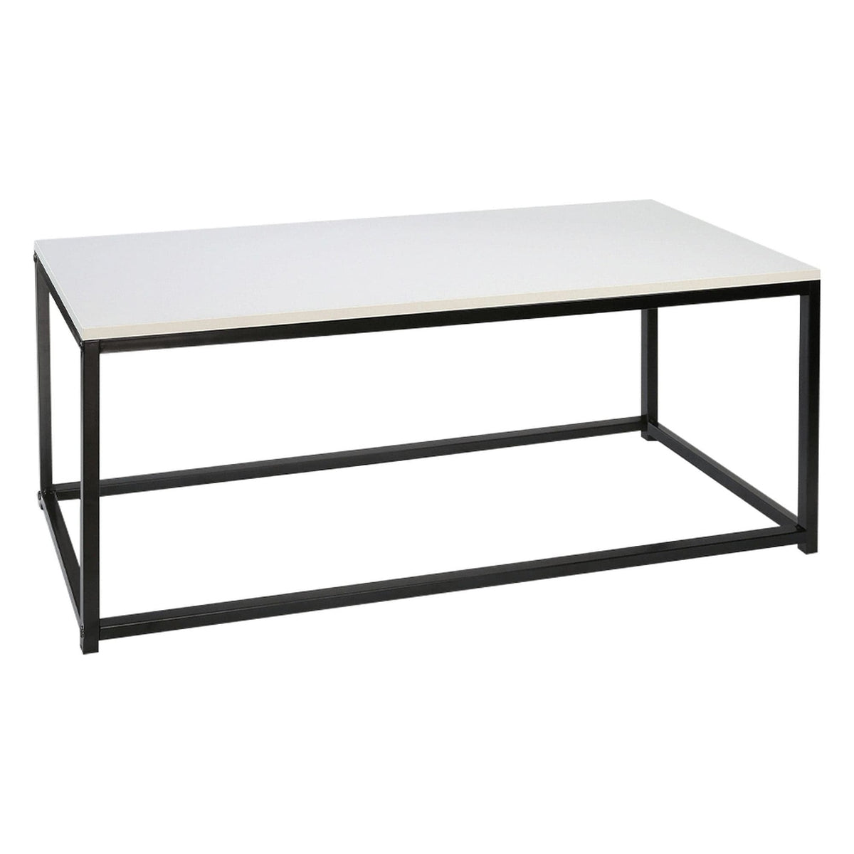 Set 2 masute cafea KASTLER NEW TYP 2, alb mat/negru