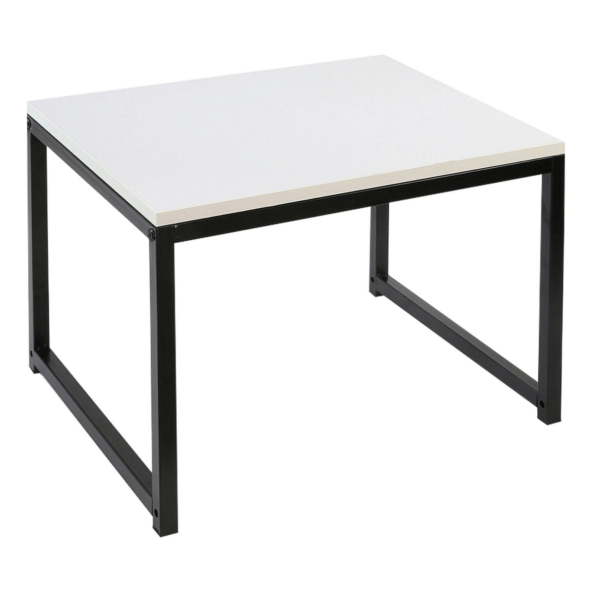 Set 2 masute cafea KASTLER NEW TYP 2, alb mat/negru