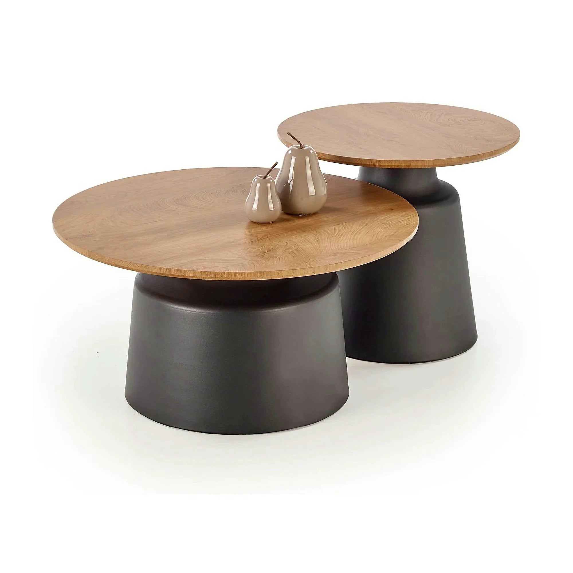 Set 2 masute cafea MALOMI, stejar/negru