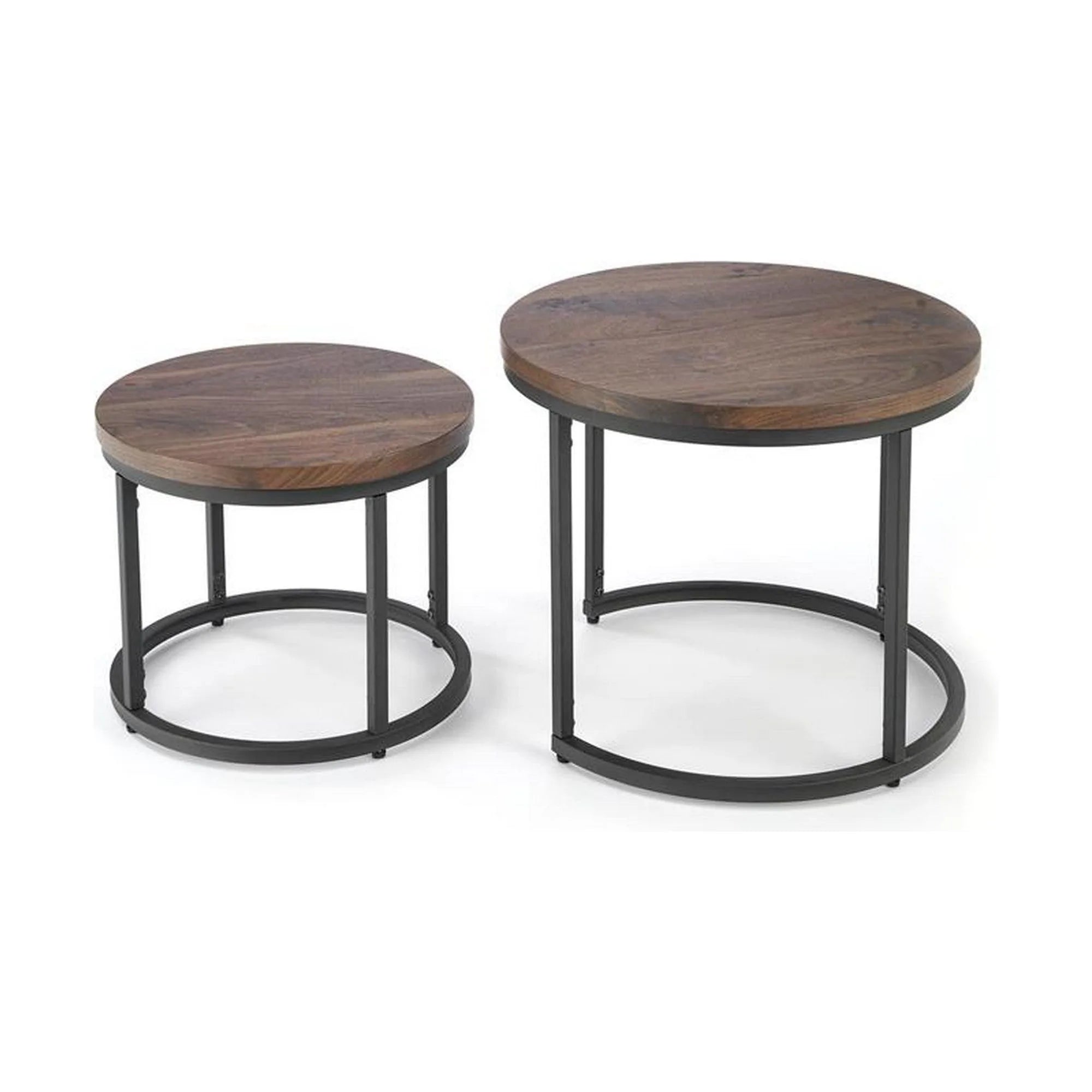 Set 2 masute cafea OREO, nuc/negru