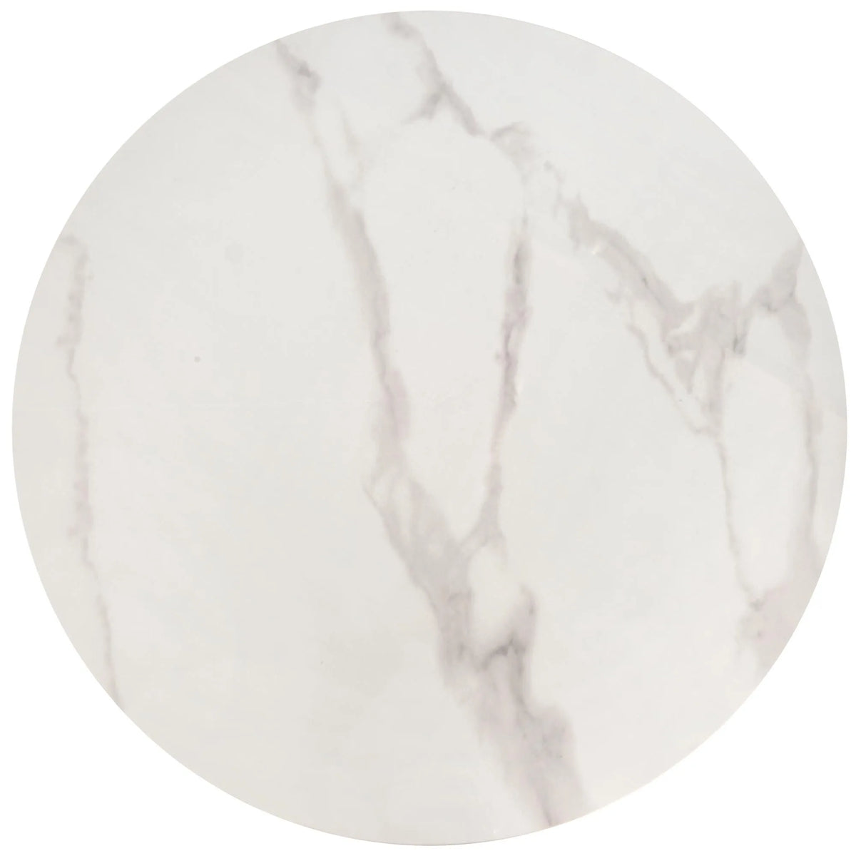 Set 2 masute cafea OSARIO, alb cu efect de marmura, ceramica/metal