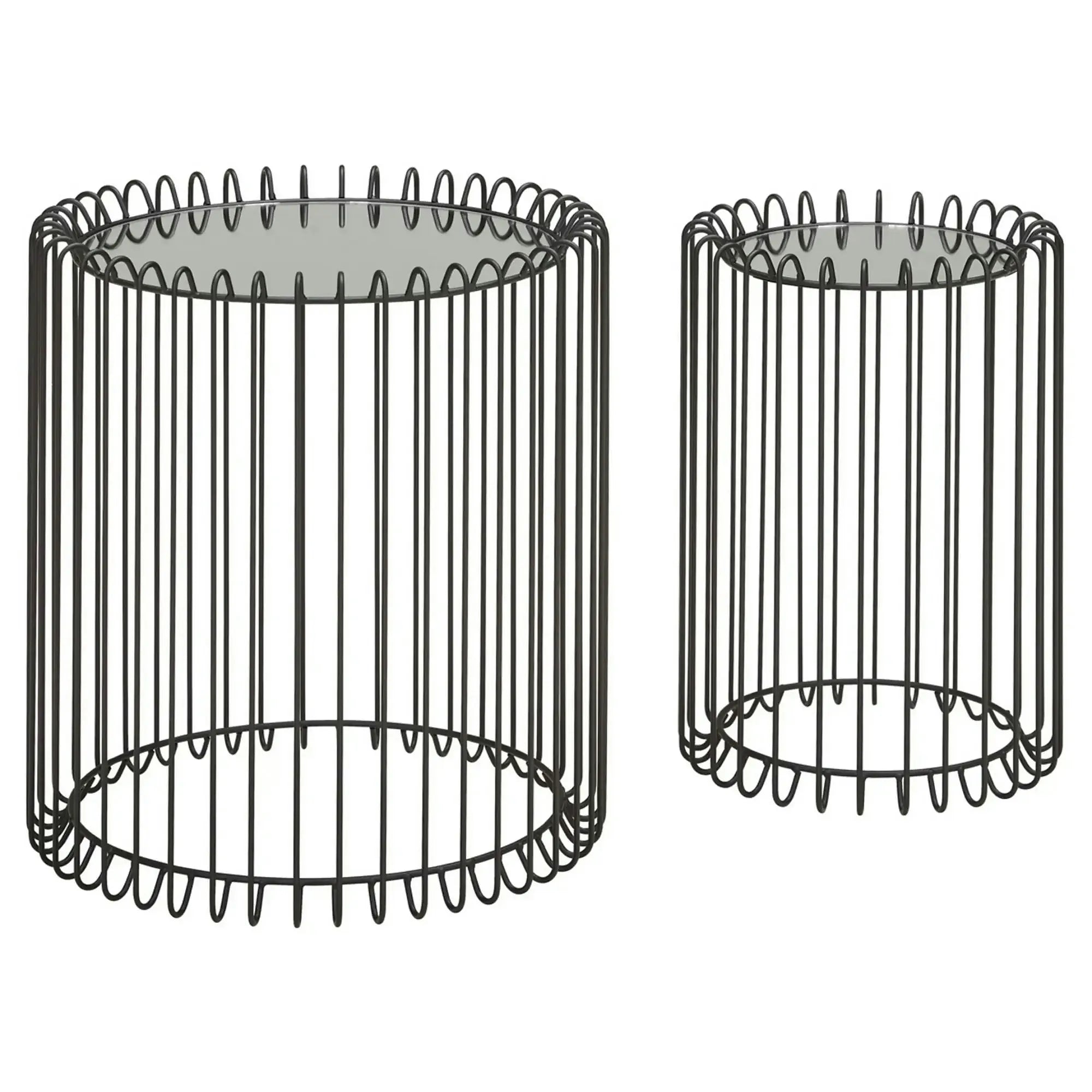 Set 2 masute cafea PIA, negru, metal