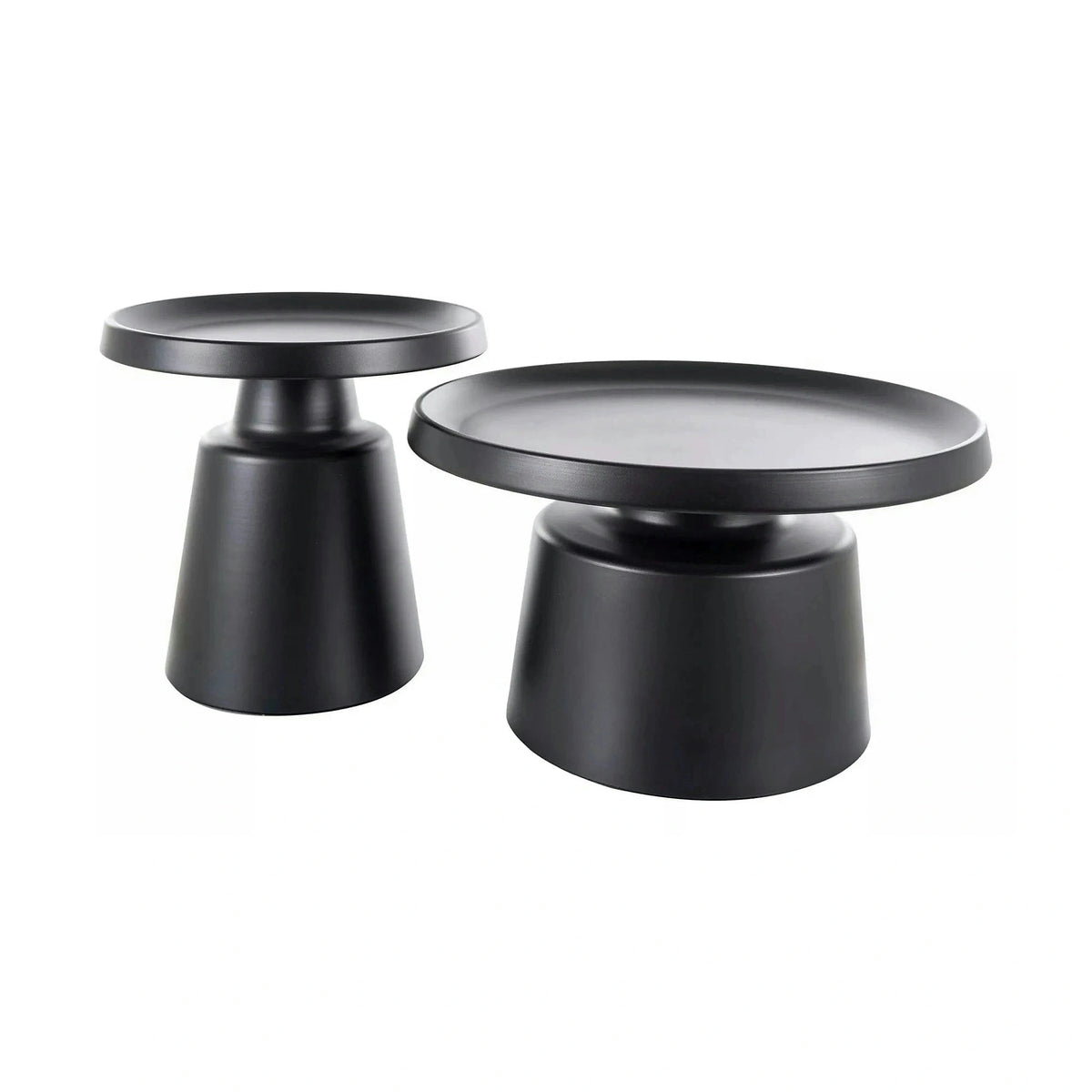 Set 2 masute cafea RODOS, negru mat, metal