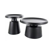 Set 2 masute cafea RODOS, negru mat, metal