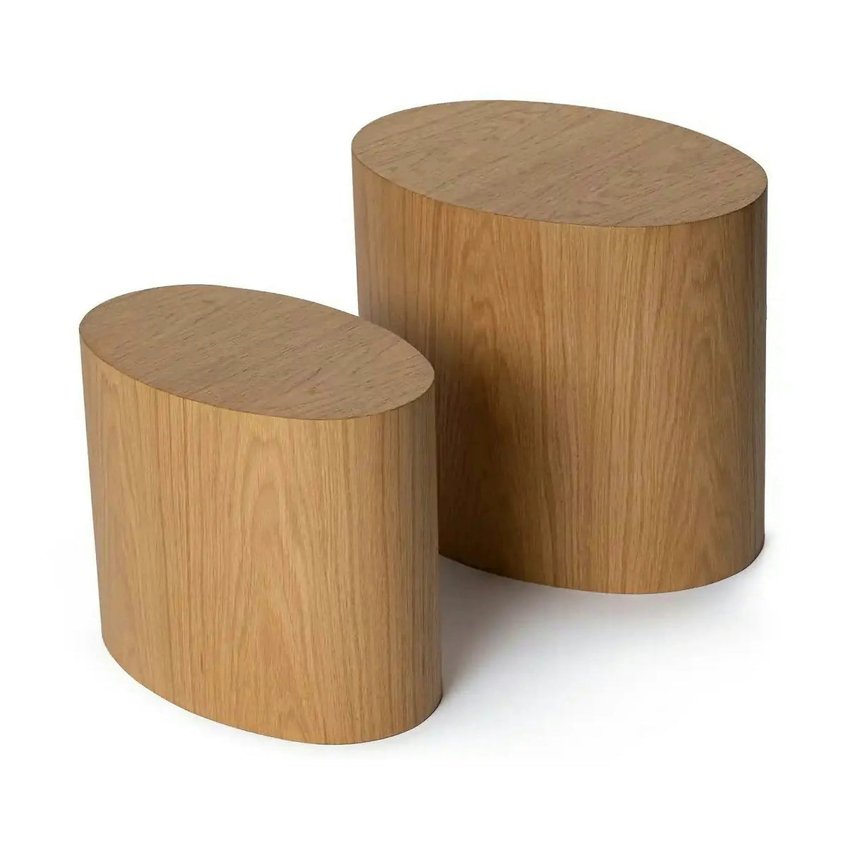 Set 2 masute ELIPSE, stejar, 48x33x41/40x24x33 cm