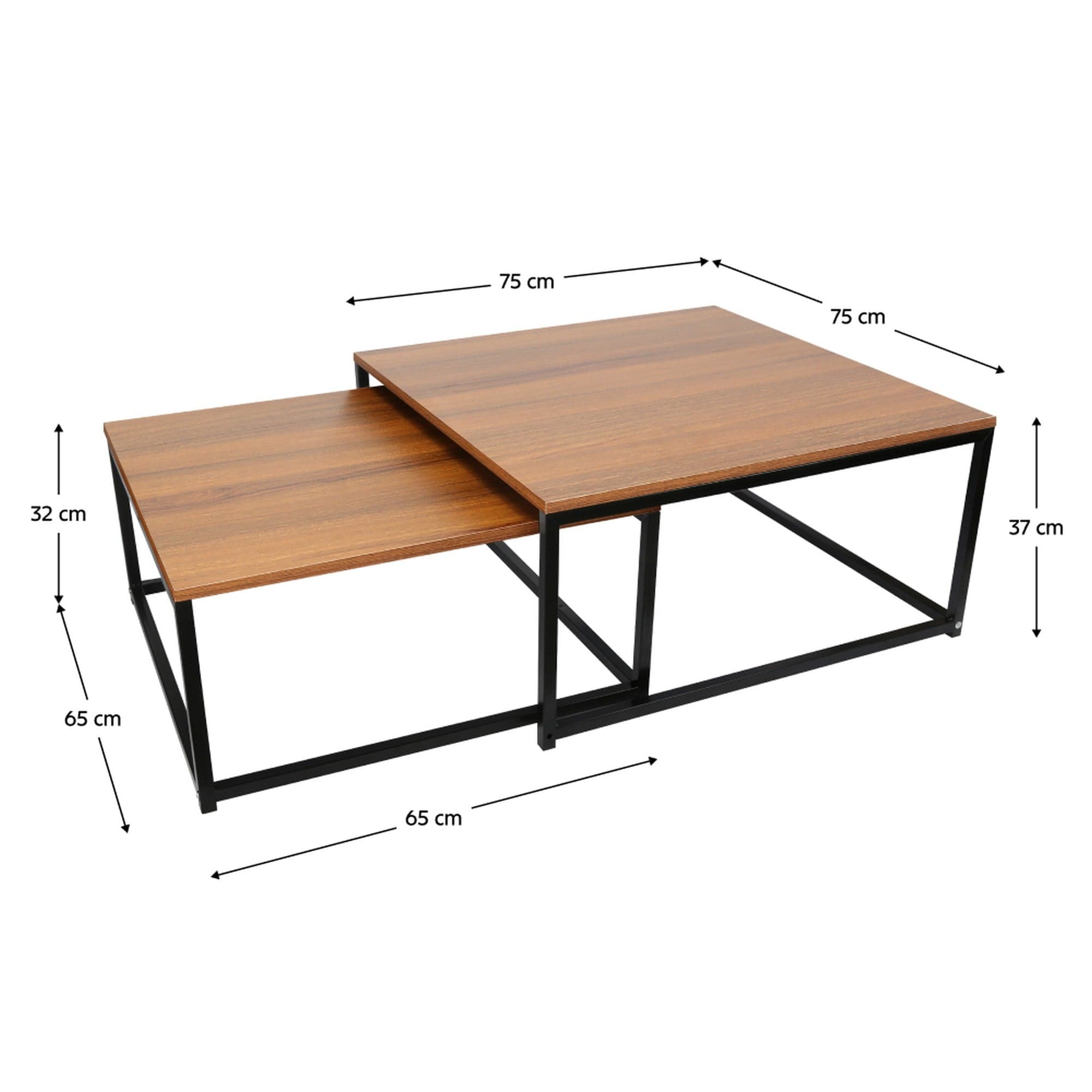 Set 2 masute KASTLER NEW TYP 1, nuc/negru