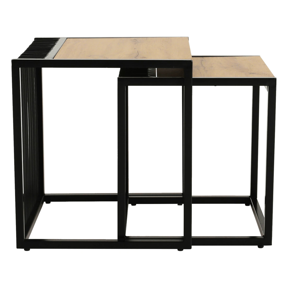 Set 2 masute RIMBO, stejar/negru
