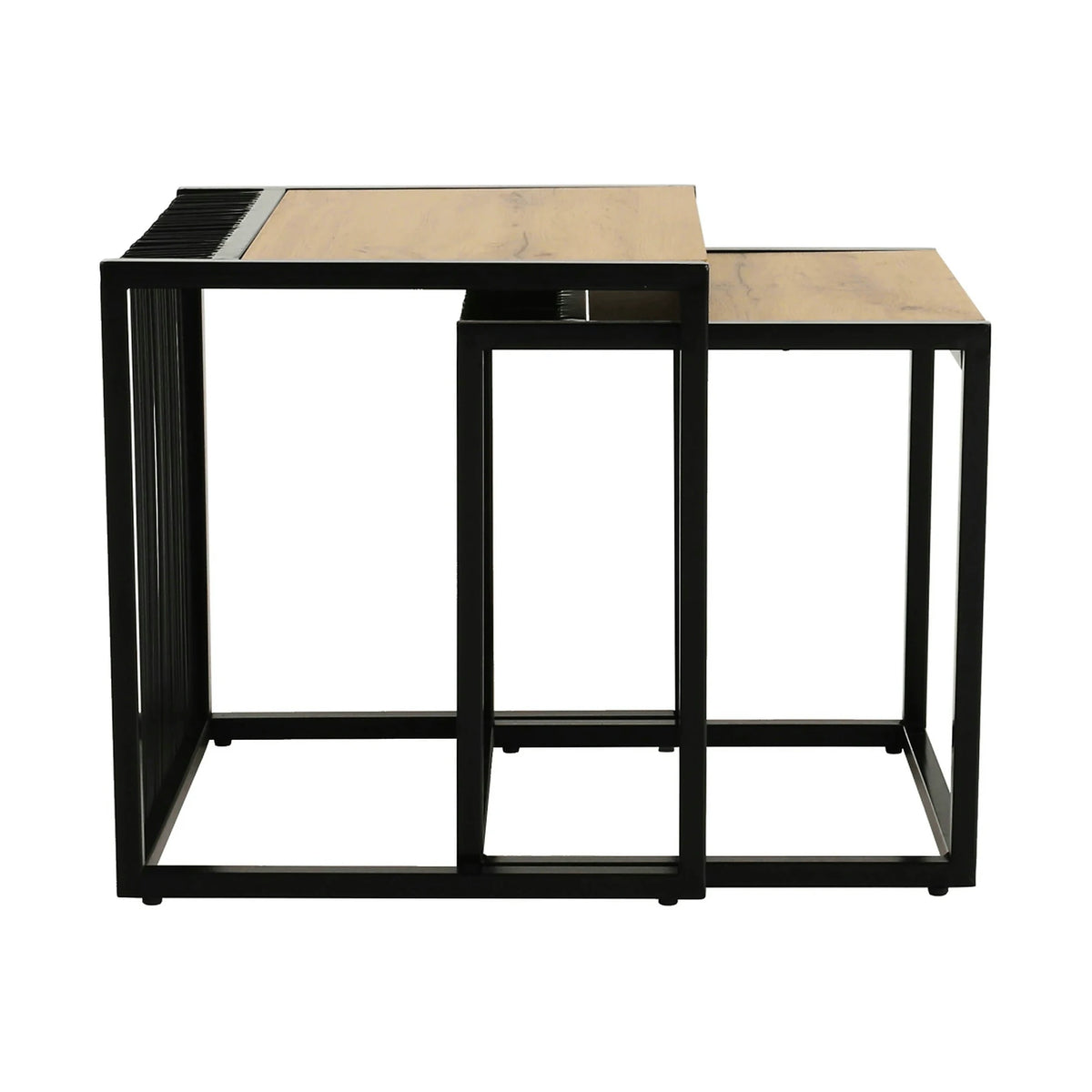 Set 2 masute RIMBO, stejar/negru