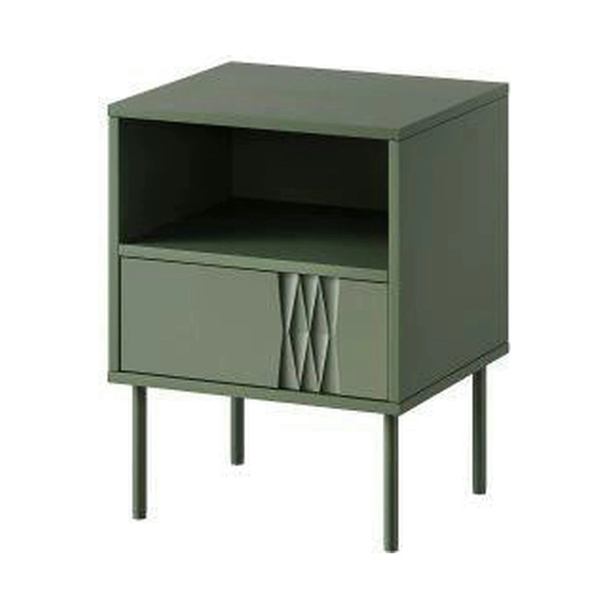Set 2 noptiere TRESSE, verde, PAL laminat, 44x40x54 cm