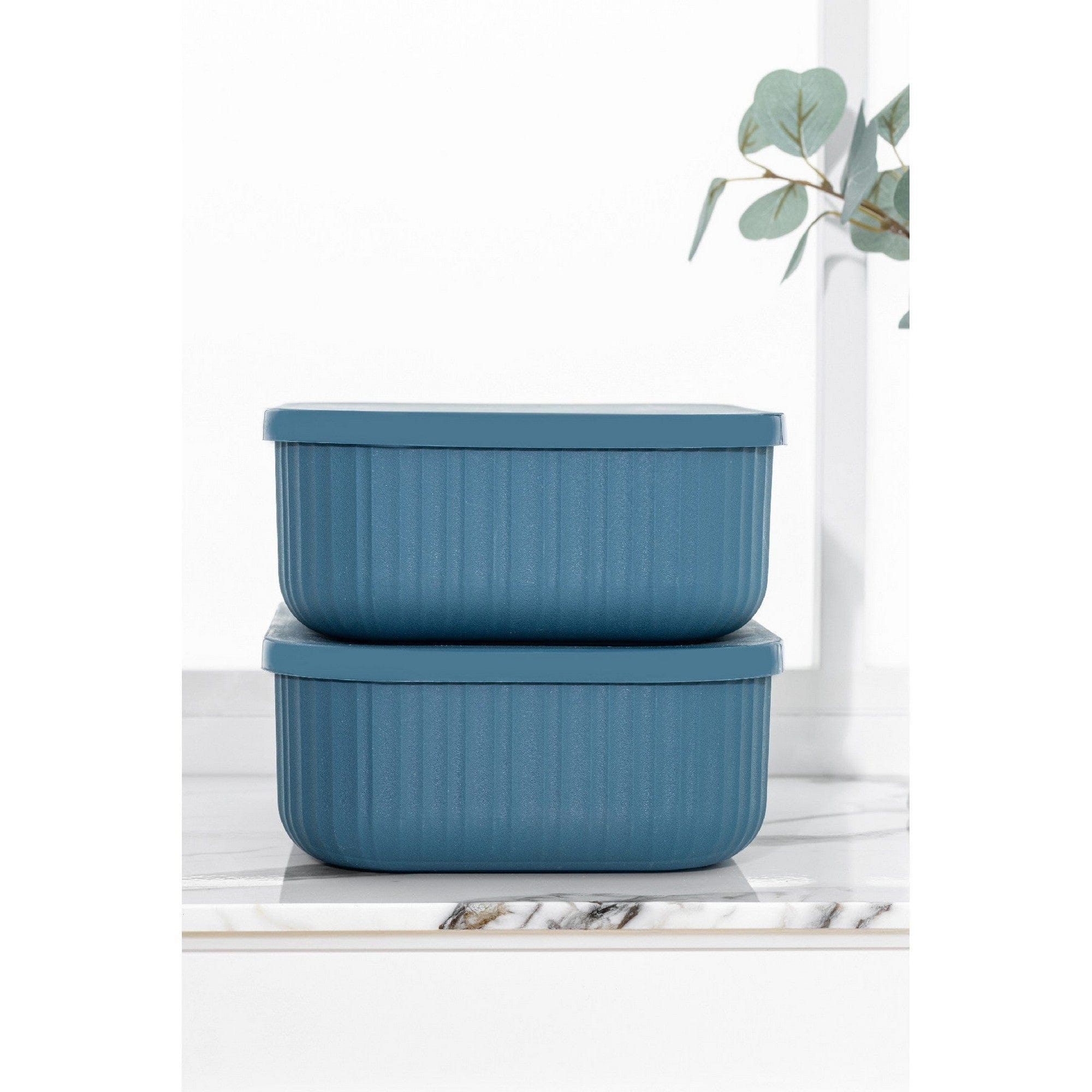 Set 2 organizatoare VLINE2LISIGK, albastru, plastic, 19x27x8 cm
