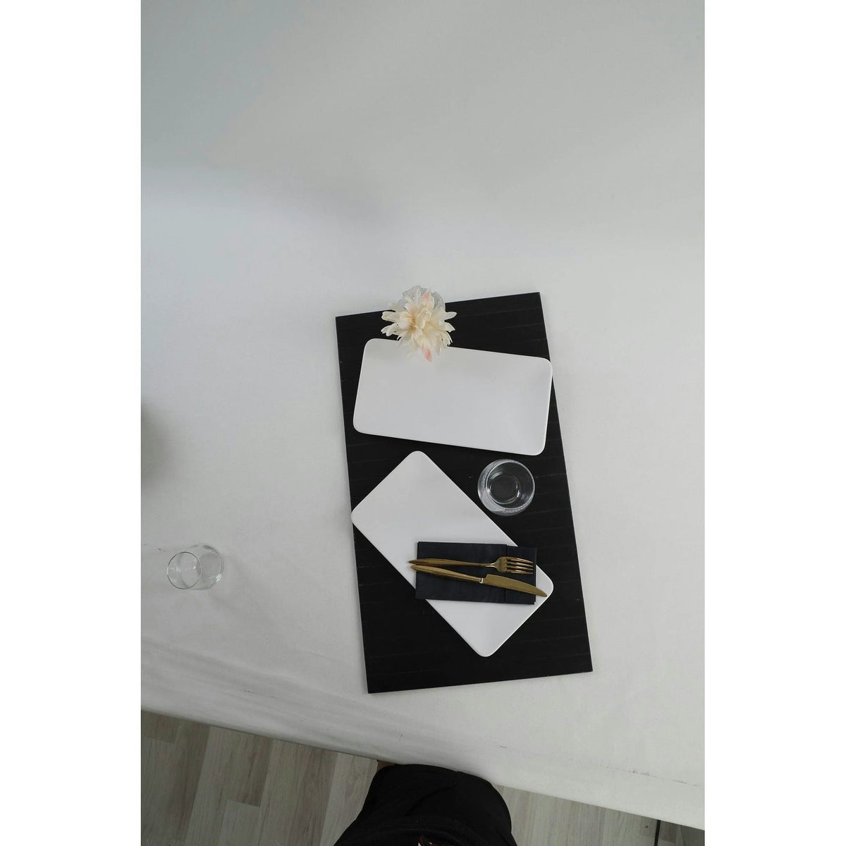 Set 2 platouri 275KRM1720, alb, ceramica, 33x17 cm