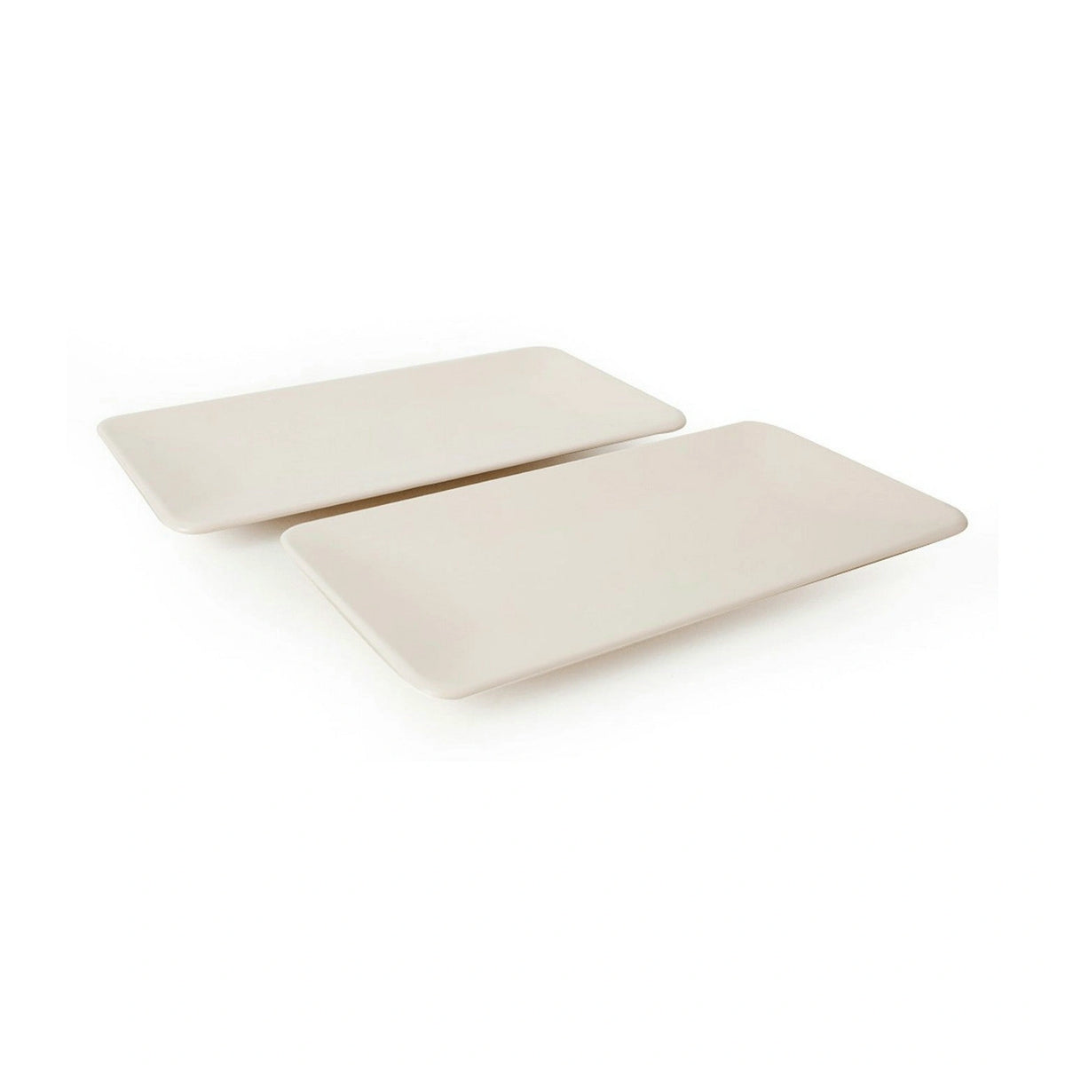Set 2 platouri 275KRM1896, crem, ceramica, 33x17 cm
