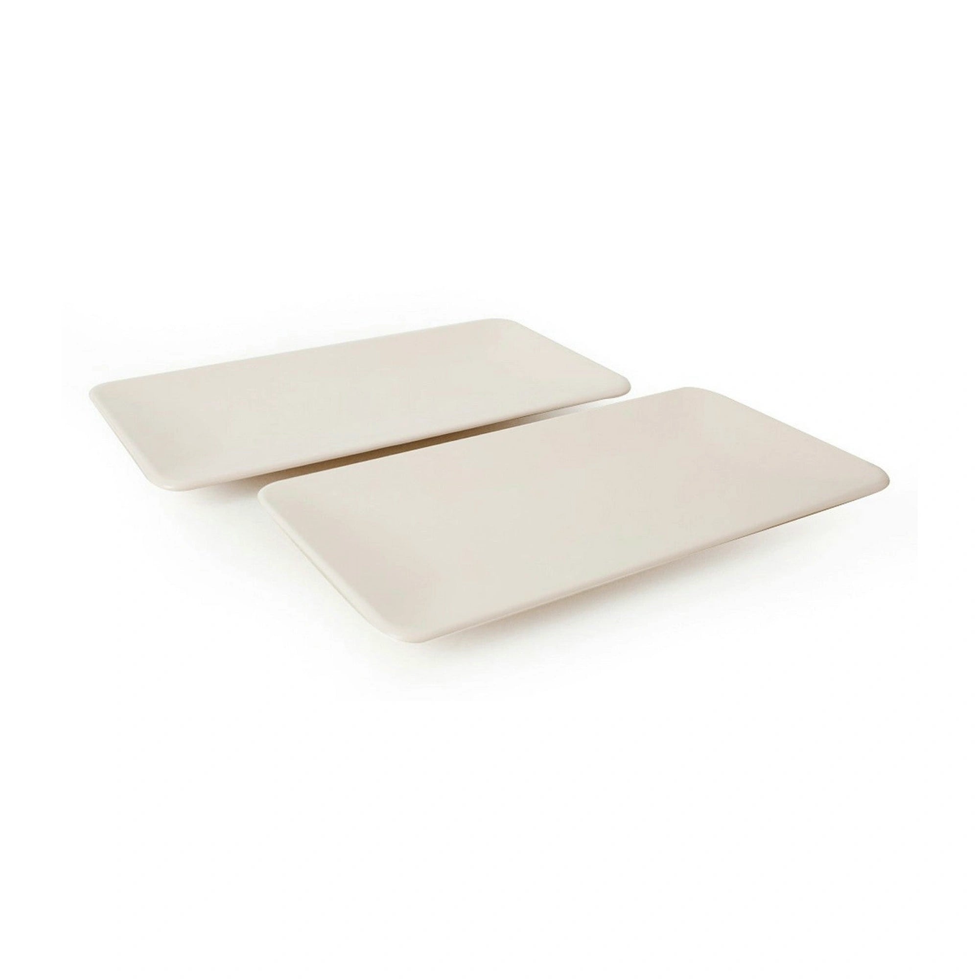 Set 2 platouri 275KRM1896, crem, ceramica, 33x17 cm