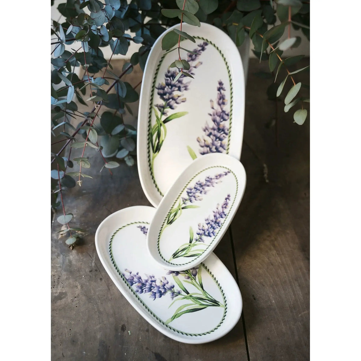 Set 2 platouri PRC0010, lila, ceramică