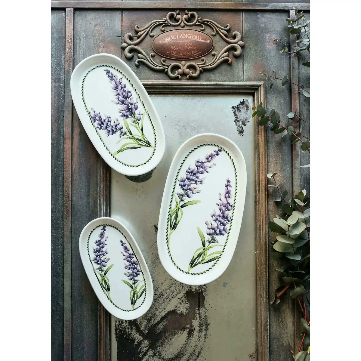 Set 2 platouri PRC0010, lila, ceramică