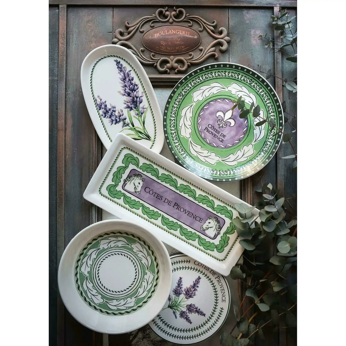 Set 2 platouri PRC0010, lila, ceramică
