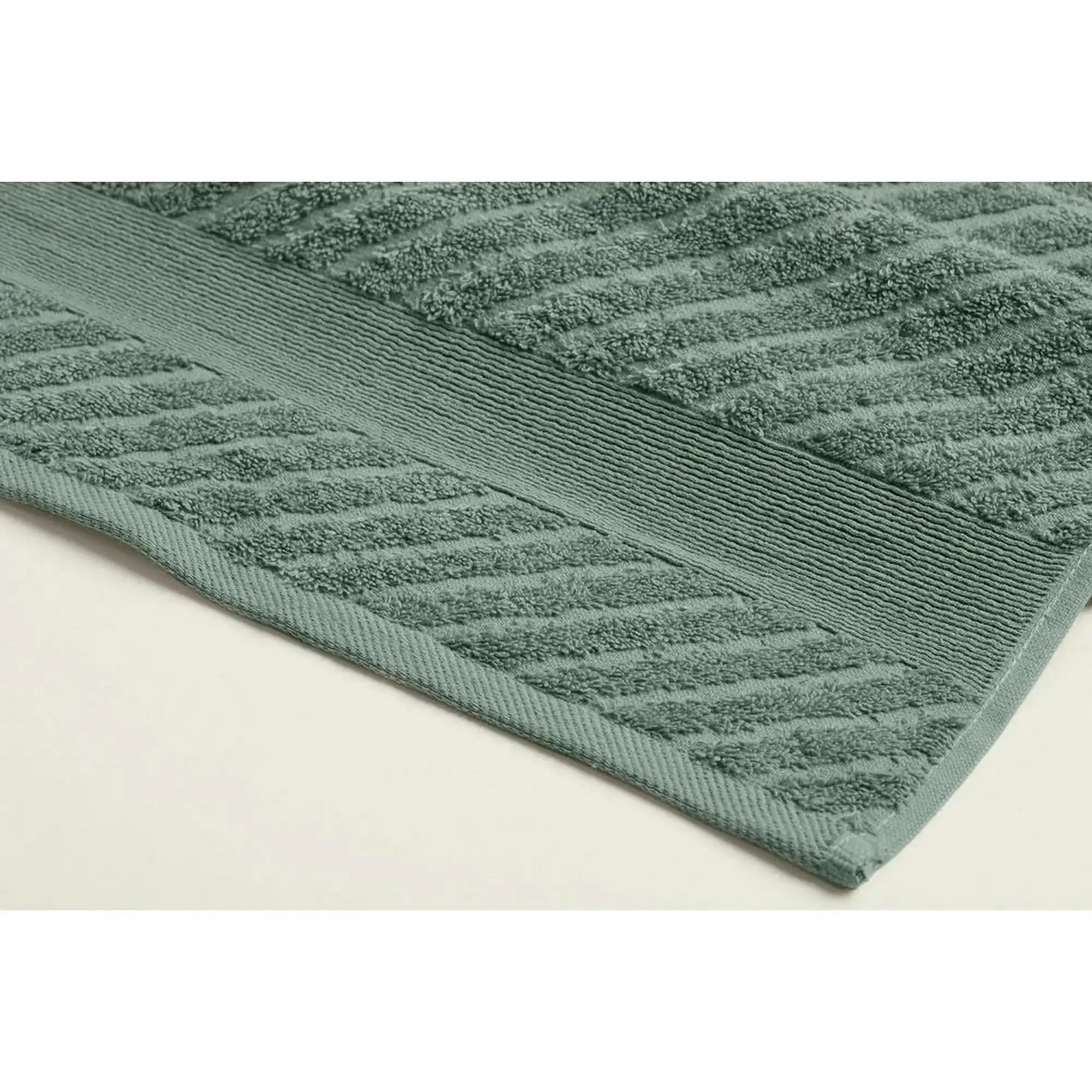 Set 2 prosoape baie 1015A-071-1, verde, bumbac