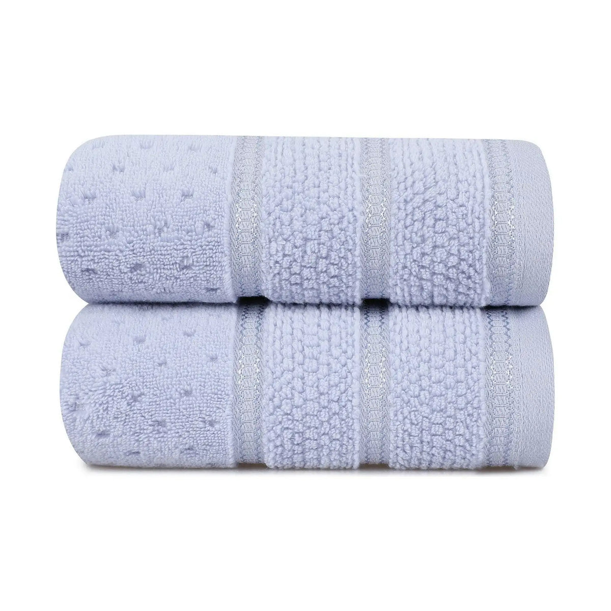 Set 2 prosoape baie ARELLA, albastru deschis, bumbac, 50x90 cm