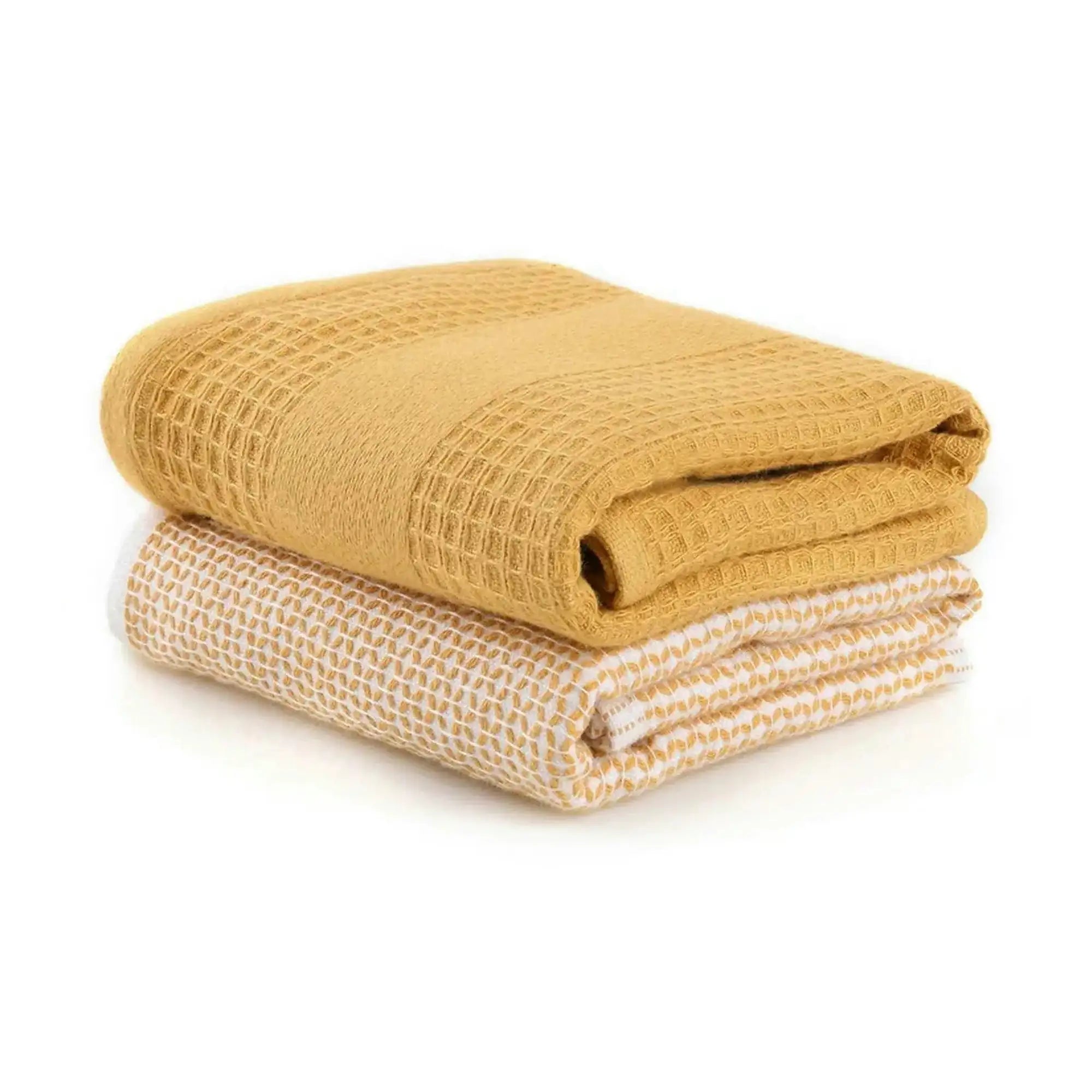 Set 2 prosoape baie BETTY, galben, bumbac, 40x60 cm