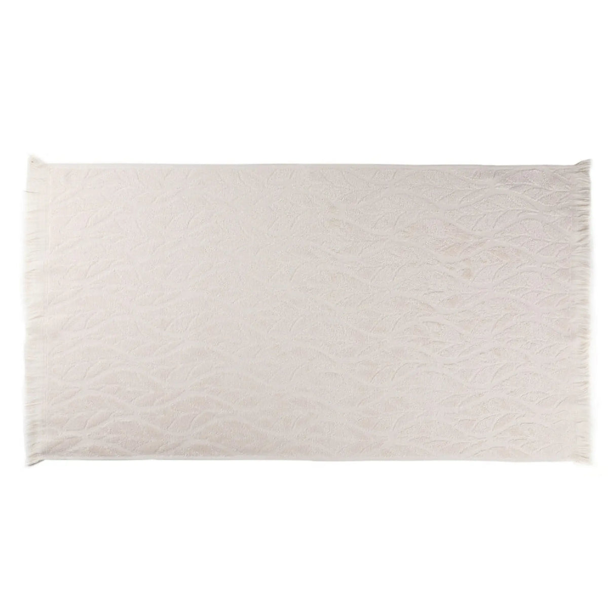 Set 2 prosoape baie LEAF, crem, bumbac, 50x90 cm