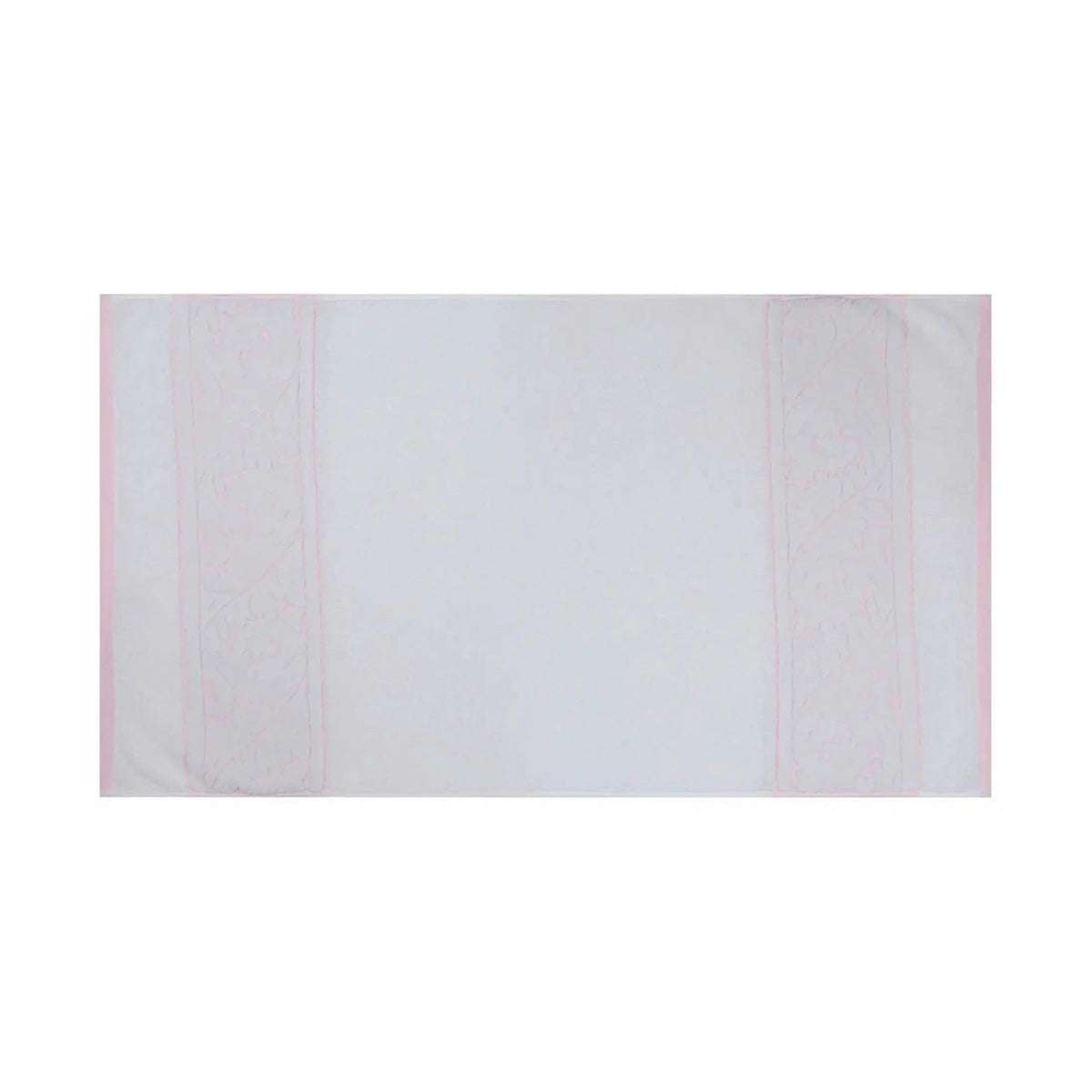 Set 2 prosoape baie SULTAN, alb/roz, bumbac, 50x90 cm