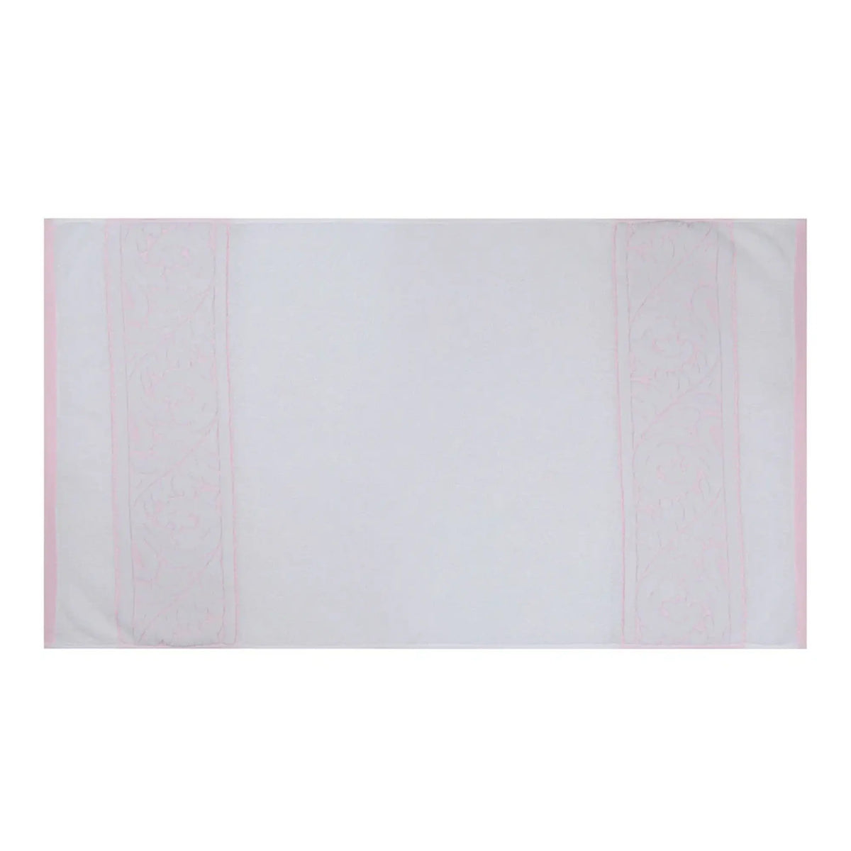 Set 2 prosoape baie SULTAN, alb/roz, bumbac, 50x90 cm