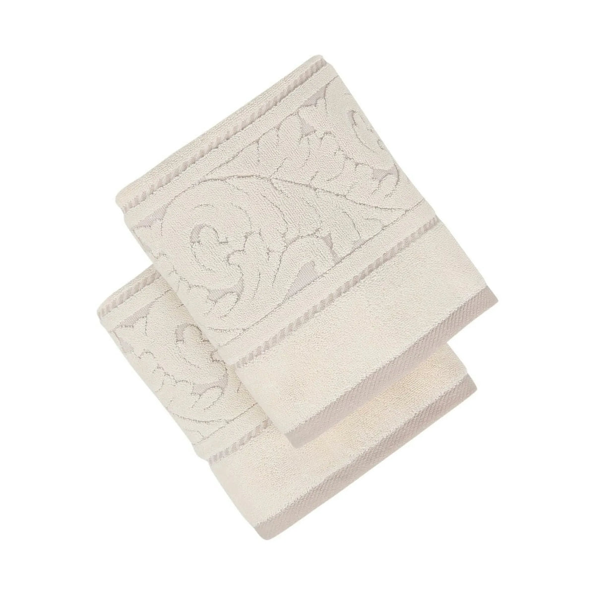 Set 2 prosoape baie SULTAN, crem, bumbac, 50x90 cm