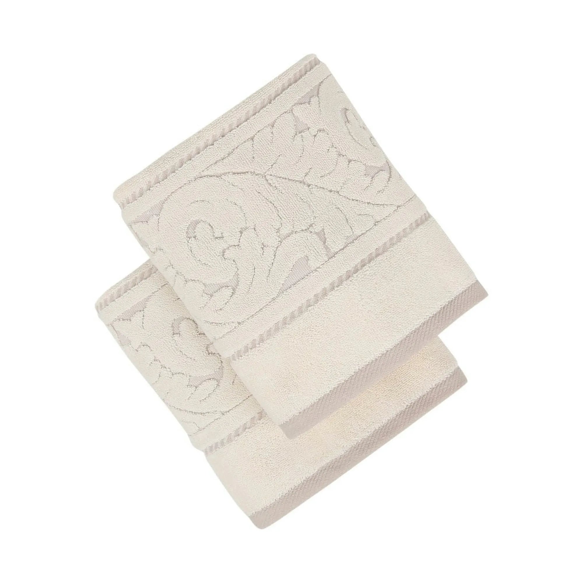 Set 2 prosoape baie SULTAN, crem, bumbac, 50x90 cm