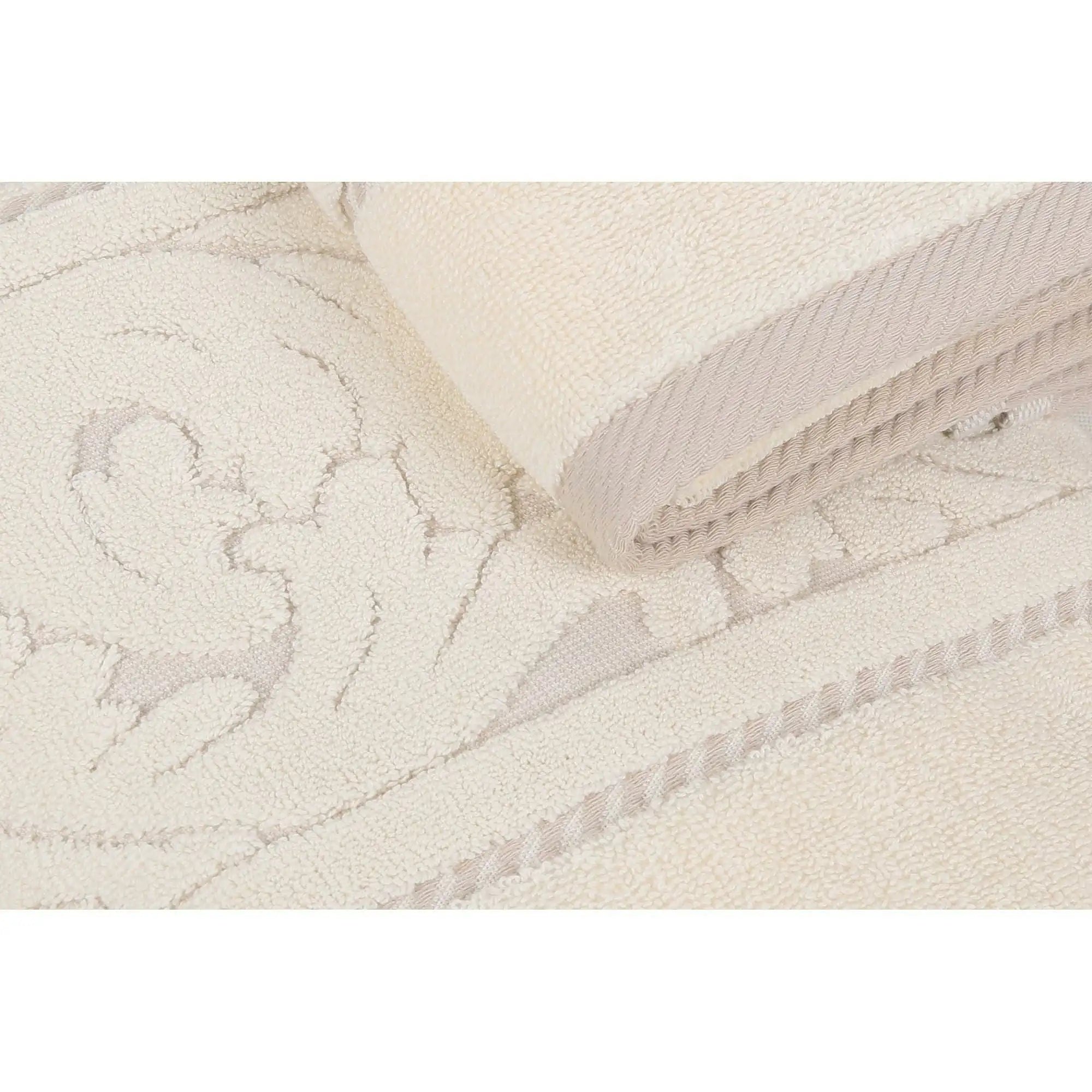 Set 2 prosoape baie SULTAN, crem, bumbac, 50x90 cm