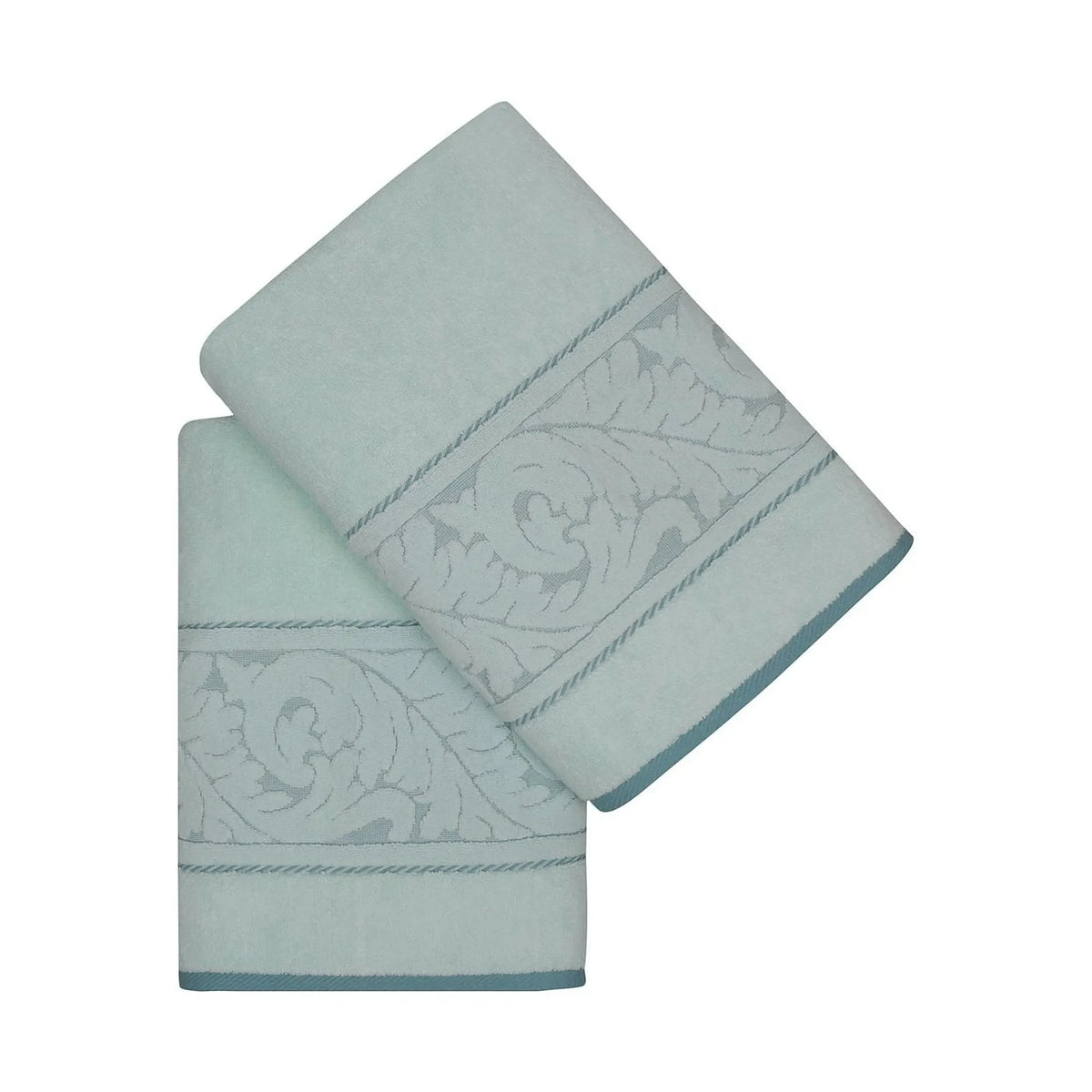 Set 2 prosoape baie SULTAN, verde menta, bumbac, 70x140 cm