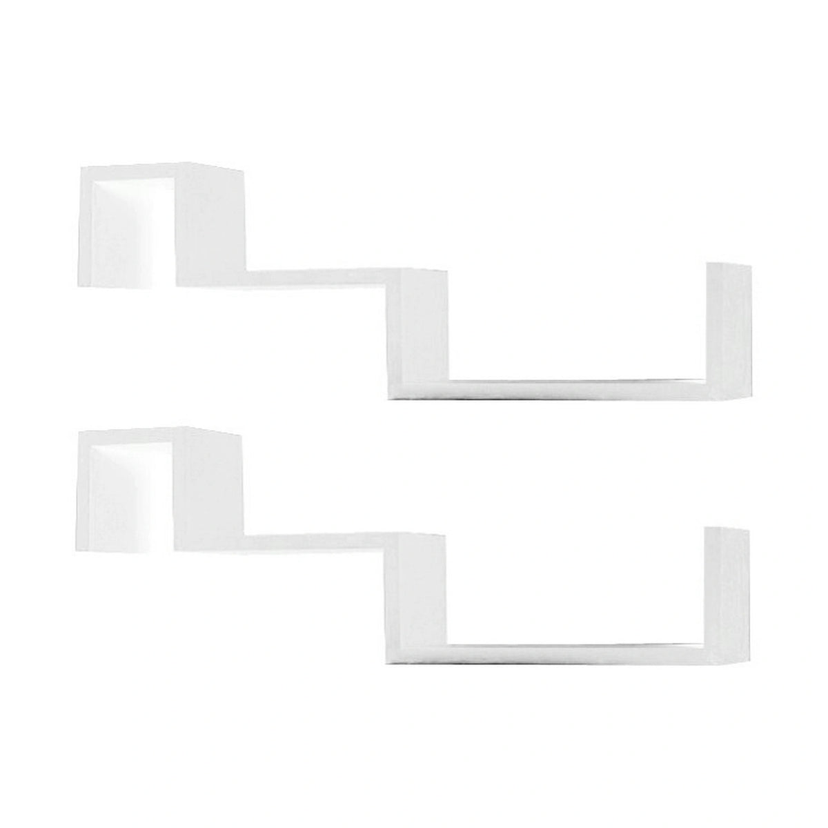 Set 2 rafturi FRI NEW, alb, 77x10x28 cm
