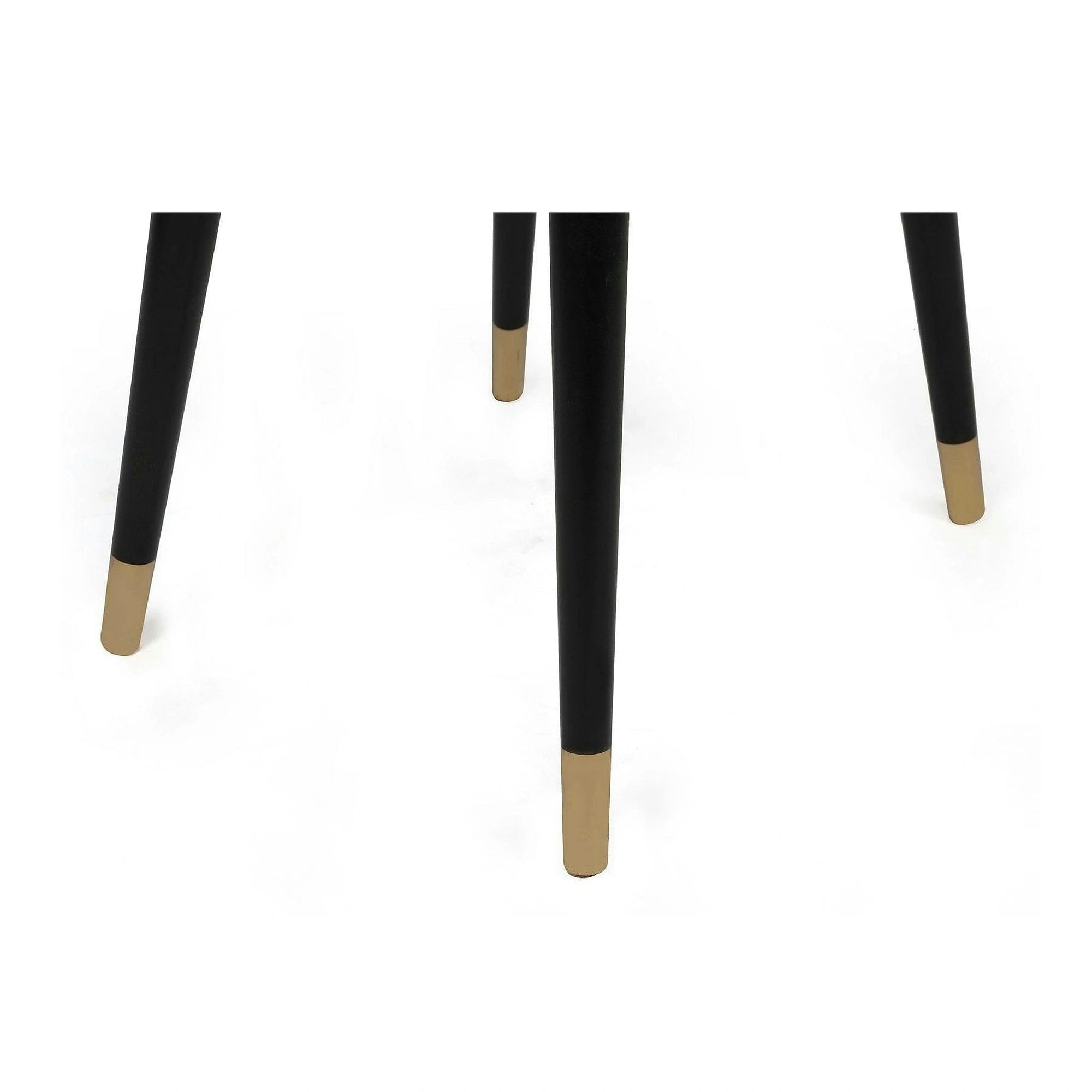 Set 2 scaune HUGO-364 V2, bej/negru, stofa catifelata/lemn, 50x49x90 cm