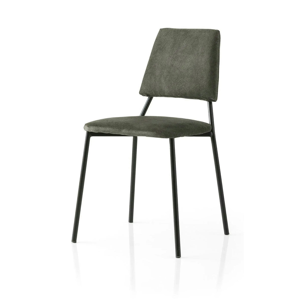 Set 2 scaune LIMA 4553 V2, gri inchis/negru, stofa catifelata/metal, 43x54x78 cm
